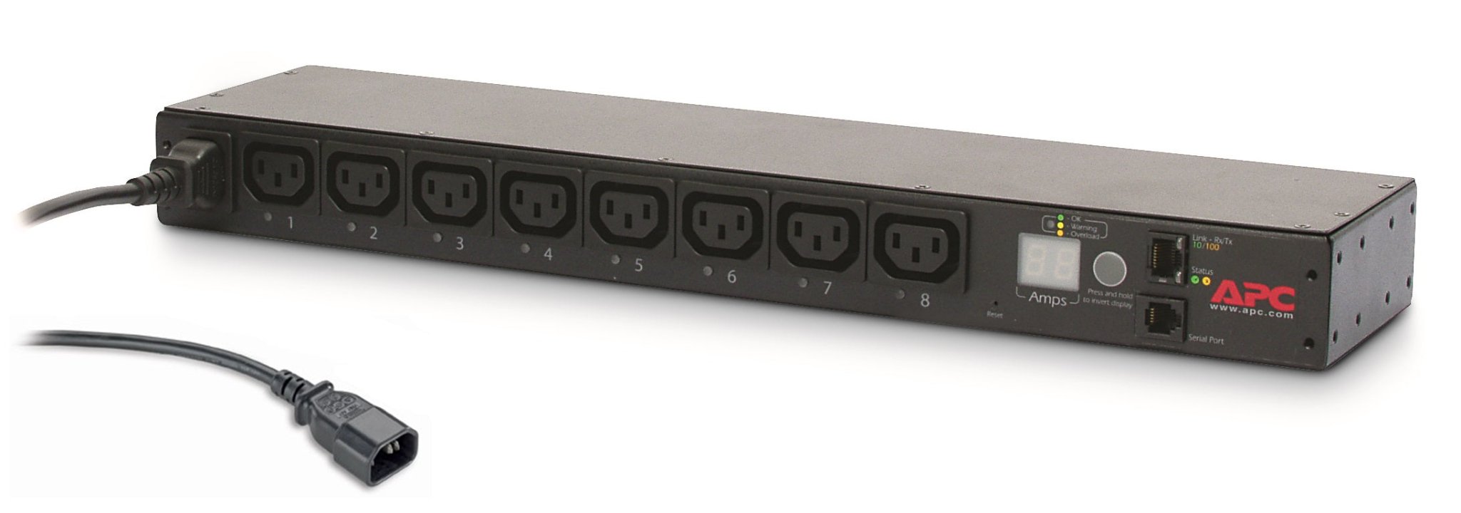 APC Switched Rack PDU AP7920B - Steckdosenleiste - Wechselstrom 200/208/230 V - 2300 VA - Ethernet - Eingabe, Eingang IEC 60320 C14 - Ausgangsanschlüsse: 8 (IEC 60320 C13) - IT - RESELL