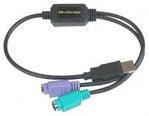 Datalogic ADP - 203 Wedge to USB Adapter, 0,5 m, 2x 6 - p Mini - DIN, USB A, Schwarz - IT - RESELL