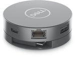 Dell 6 - in - 1 - USB - C - Multiport - Adapter – DA305, Kabelgebunden, USB 3.2 Gen 2 (3.1 Gen 2) Type - C, 10,100,1000 Mbit/s, Silber, 3840 x 2160 Pixel, Dell - IT - RESELL