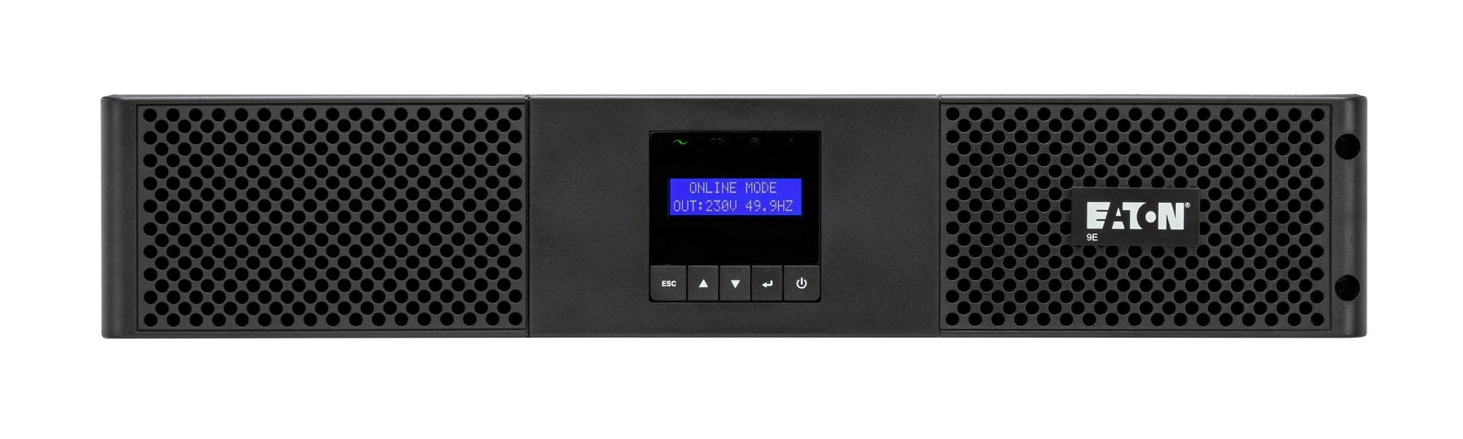 Eaton 9E - USV (in Rack montierbar/extern) - Wechselstrom 200/220/230/240 V - 2700 Watt - 3000 VA - 1 - phasig - 6 x Batterie - Bleisäure - 9 Ah - RS - 232, USB - Ausgangsanschlüsse: 7 - 2U - 48.3 cm (19
