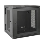 Eaton Tripp Lite Series 10U Wall Mount Rack Enclosure Server Cabinet Hinged w/ Door & Sides - Schrank Netzwerkschrank - geeignet für Wandmontage - Schwarz - 10U - 48.3 cm (19") - IT - RESELL