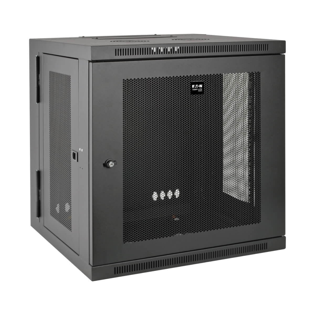 Eaton Tripp Lite Series 12U Wall Mount Rack Enclosure Server Cabinet Swinging Hinged Door Deep - Schrank Netzwerkschrank - geeignet für Wandmontage - Schwarz - 12U - 48.3 cm (19
