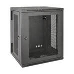 Eaton Tripp Lite Series 15U Wall Mount Rack Enclosure Server Cabinet Hinged Wallmount - Schrank Netzwerkschrank - geeignet für Wandmontage - Schwarz - 15U - 48.3 cm (19") - IT - RESELL