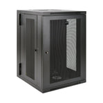 Eaton Tripp Lite Series 18U Wall Mount Rack Enclosure Server Cabinet Swinging Hinged Door Deep - Schrank Netzwerkschrank - geeignet für Wandmontage - Schwarz - 18U - 48.3 cm (19") - IT - RESELL
