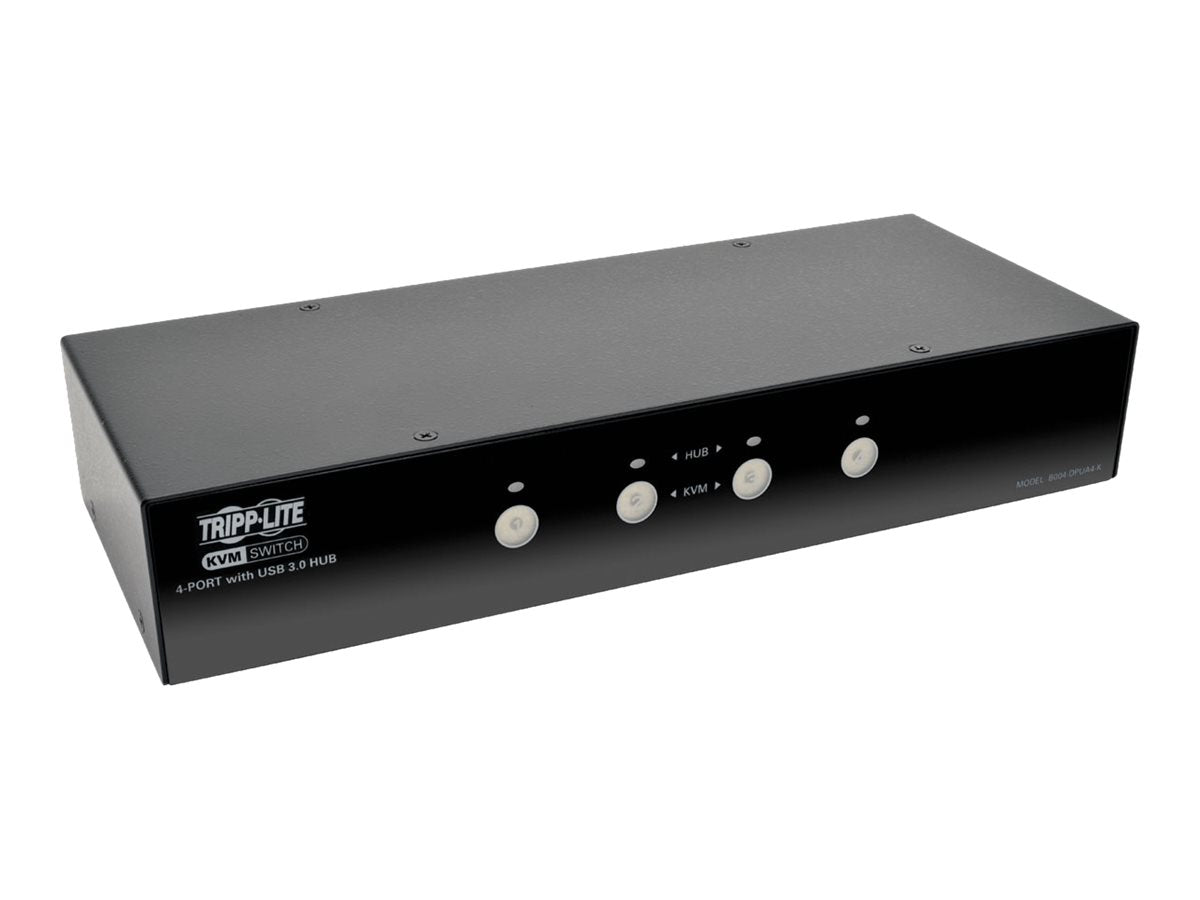 Eaton Tripp Lite series 4 - Port DisplayPort KVM Switch w/Audio, Cables and USB 3.0 SuperSpeed Hub - IT - RESELL