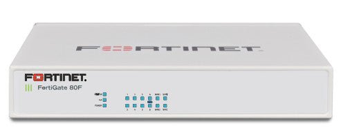Fortinet Fortigate 80F, 10 Gbit/s, 6500 Gbit/s, 1400 Mbit/s, 3,23 µs, 256 - bit AES, HTTPS, IPSec, SHA - 256, SSL/TLS, FortiOS - IT - RESELL