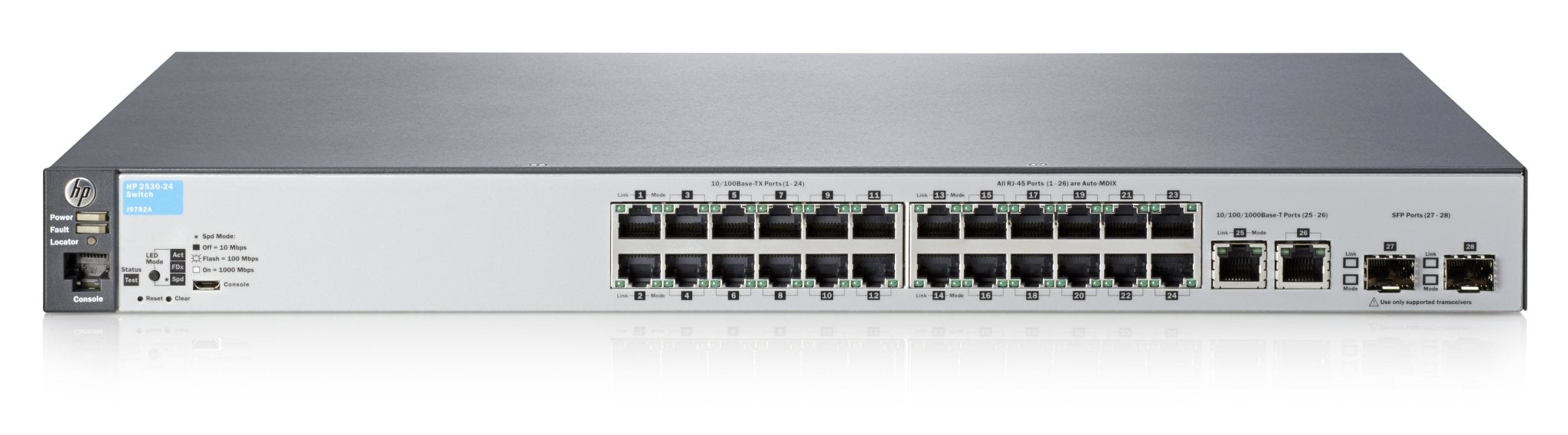 HPE Aruba 2530 - 24 - Switch - managed - 24 x 10/100 + 2 x Kombi - Gigabit - SFP + 2 x 10/100/1000 - IT - RESELL