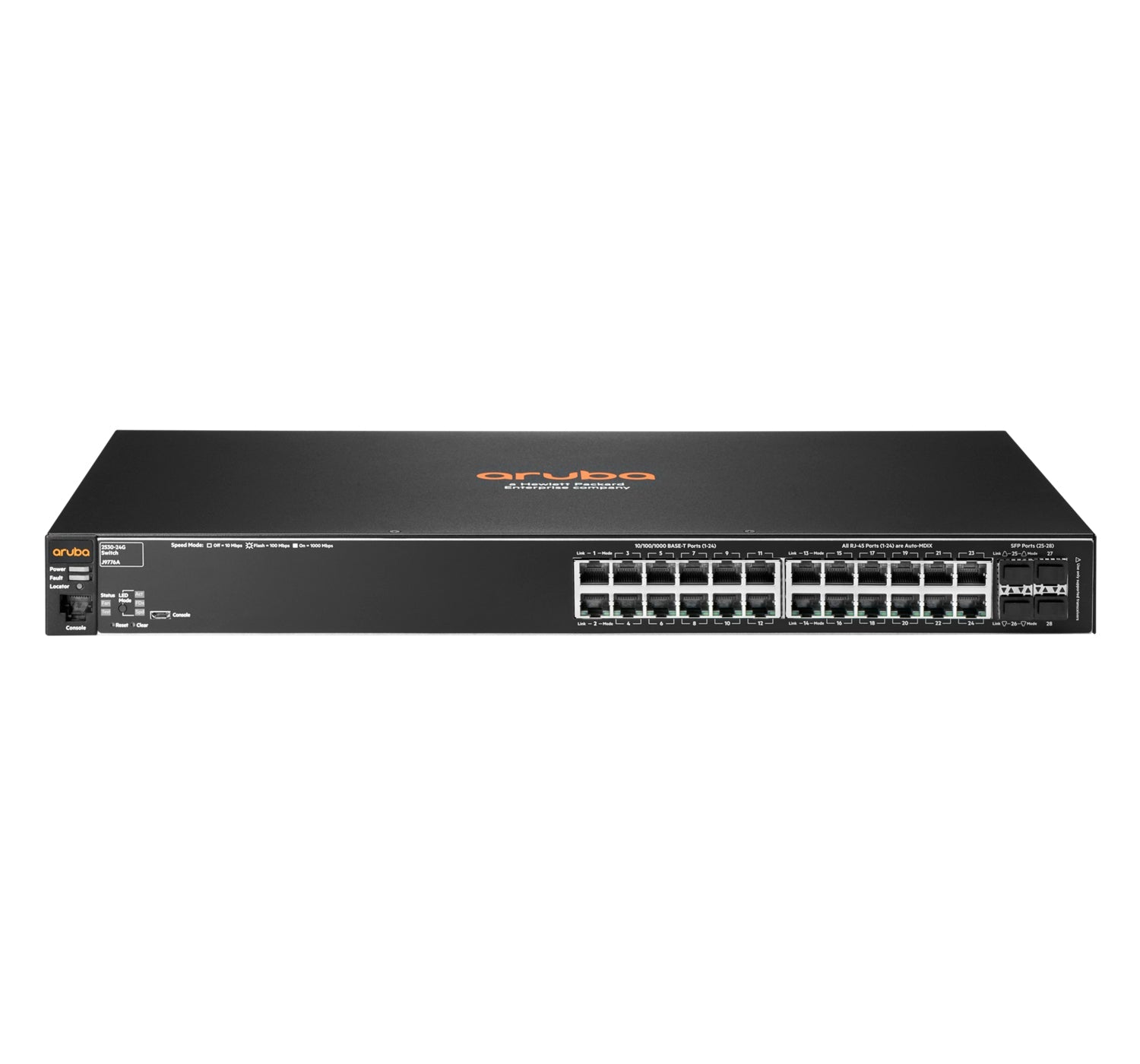 HPE Aruba 2530 - 24G - Switch - managed - 24 x 10/100/1000 + 4 x Gigabit SFP - IT - RESELL
