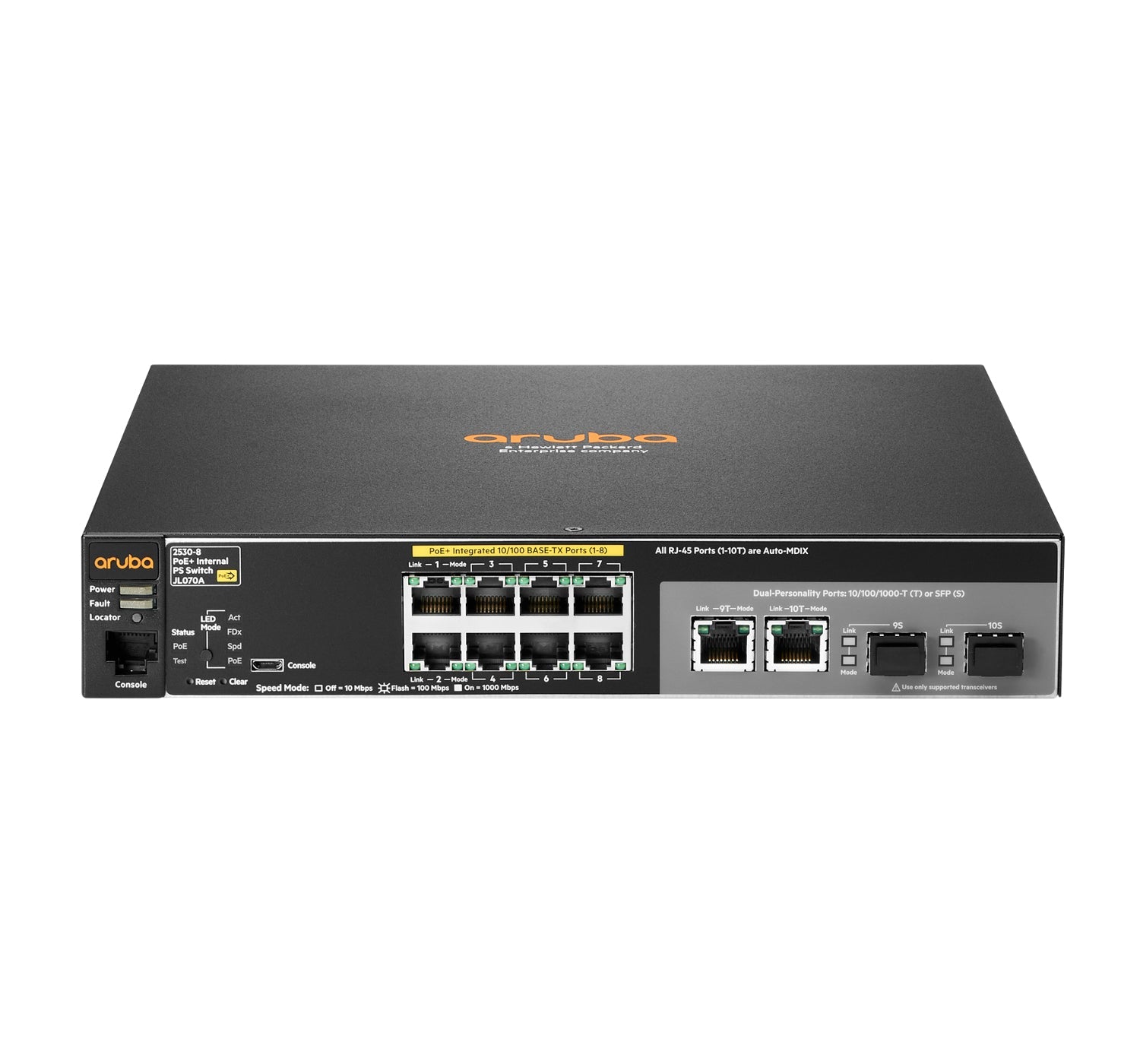 HPE Aruba 2530 - 8 - PoE+ Internal Power Supply - Switch - managed - 8 x 10/100 (PoE+) - IT - RESELL