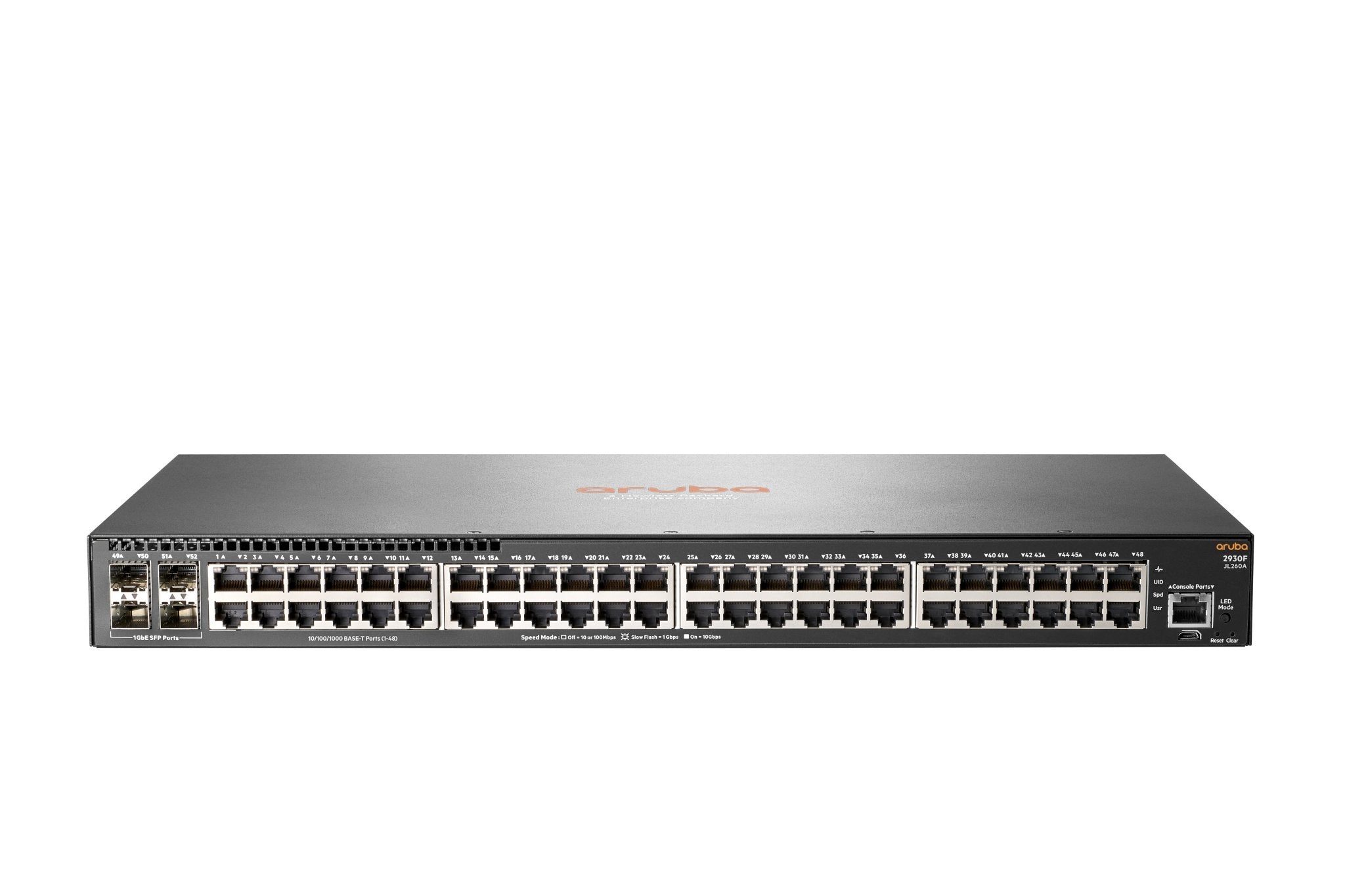 HPE Aruba 2930F 48G 4SFP - Switch - L3 - managed - 48 x 10/100/1000 + 4 x Gigabit SFP (Uplink) - IT - RESELL