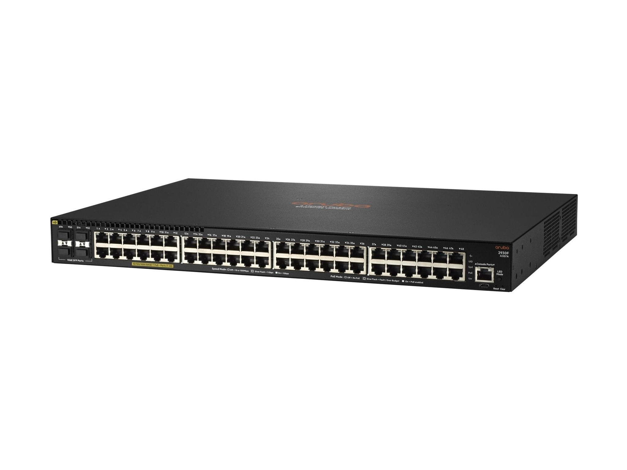 HPE Aruba 2930F 48G PoE+ 4SFP - Switch - L3 - managed - 48 x 10/100/1000 (PoE+) - IT - RESELL