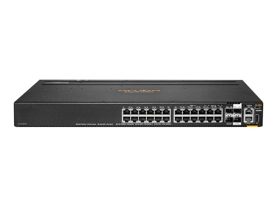HPE Aruba 6200M 24G 4SFP+ TAA Switch - Switch - max. Stapelentfernung 10 km - L3 - managed - 24 x 10/100/1000 + 4 x 1 Gigabit / 10 Gigabit SFP+ (Uplink / Stacking) - IT - RESELL
