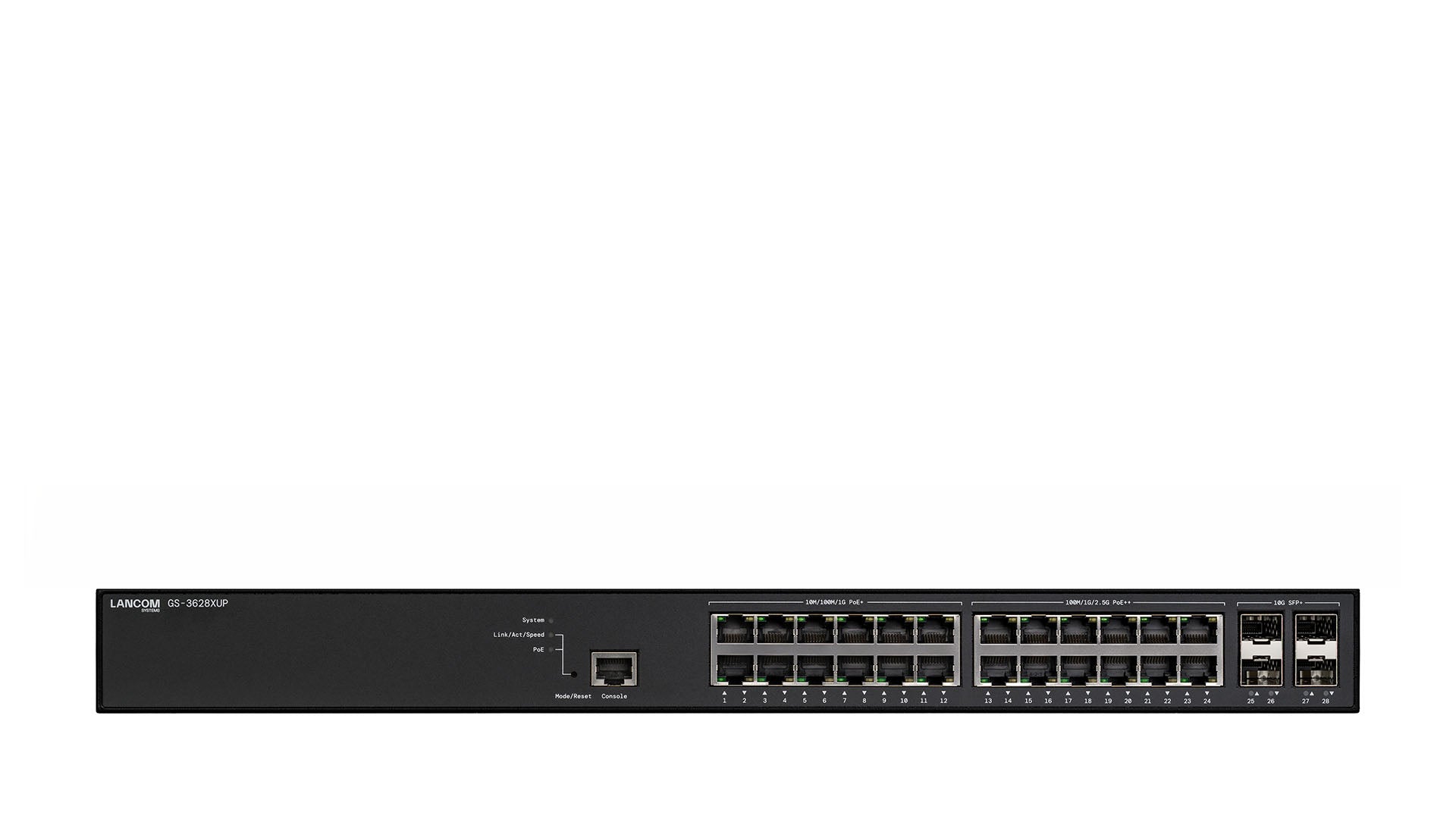 Lancom GS - 3628XUP, L3, 2.5G Ethernet (100/1000/2500), Power over Ethernet (PoE), Rack - Einbau, 1U - IT - RESELL