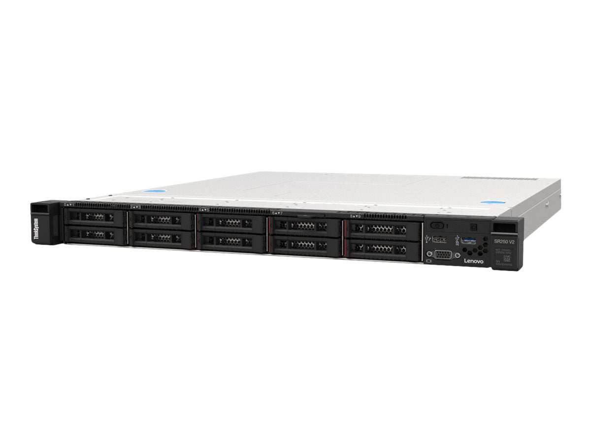 Lenovo ThinkSystem SR250 V2 7D7Q - Server - Rack - Montage - 1U - 1 - Weg - 1 x Xeon E - 2378 / 2.6 GHz - RAM 32 GB - Hot - Swap 6.4 cm (2.5