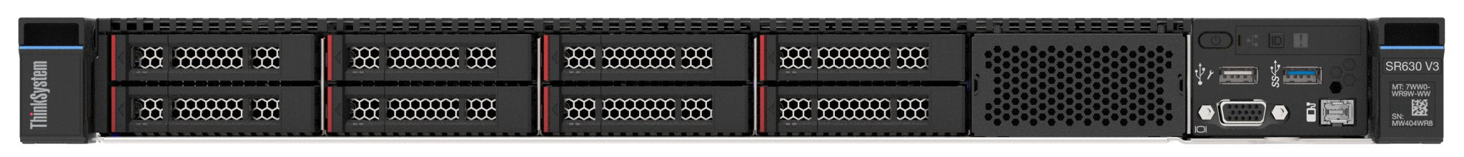 Lenovo ThinkSystem SR630 V3 7D73 - Server - Rack - Montage - 1U - zweiweg - 1 x Xeon Gold 6526Y / 2.8 GHz - RAM 32 GB - SAS - Hot - Swap 6.4 cm (2.5