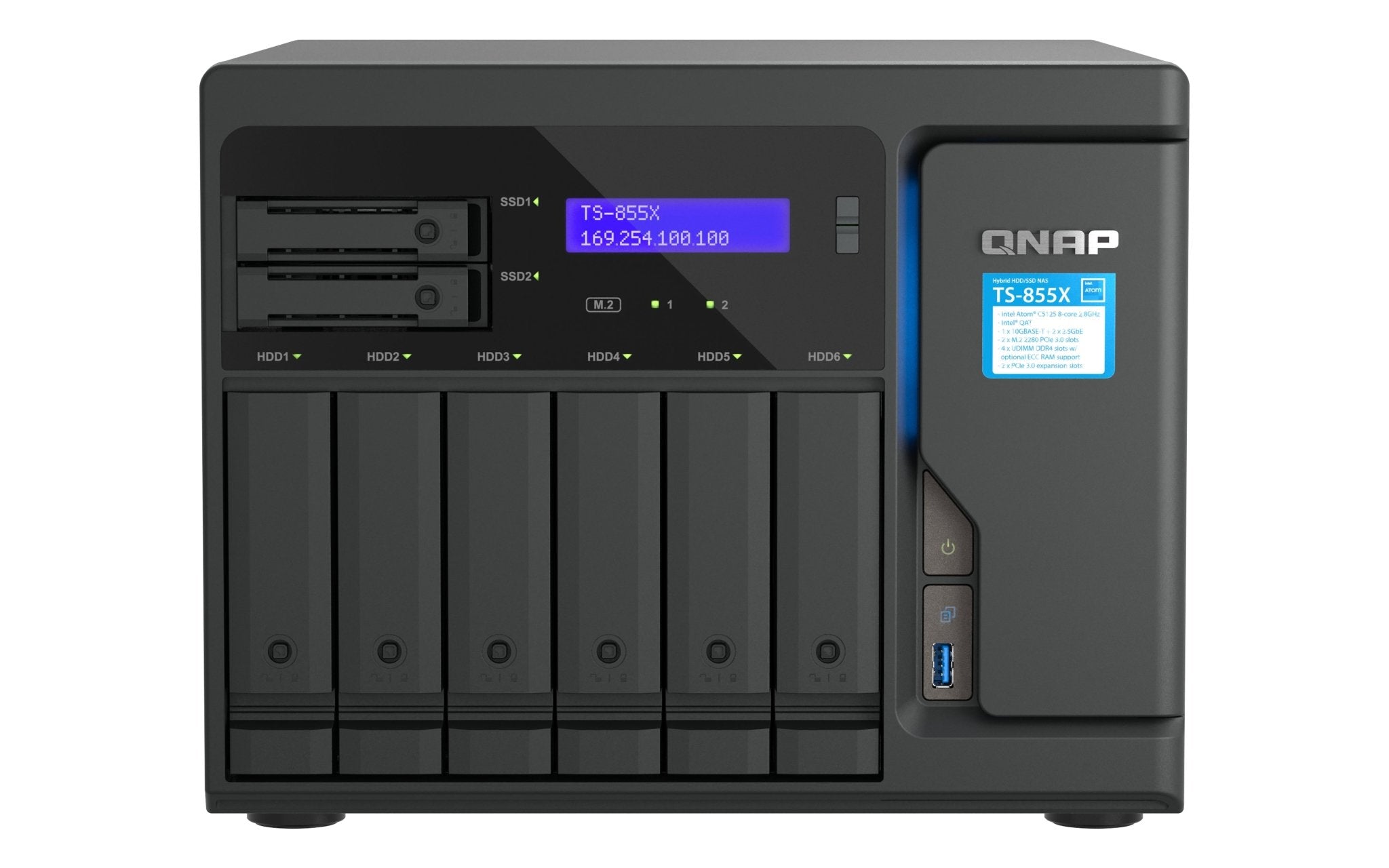 QNAP TS - 855X - NAS - Server - 8 Schächte - SATA 6Gb/s - IT - RESELL