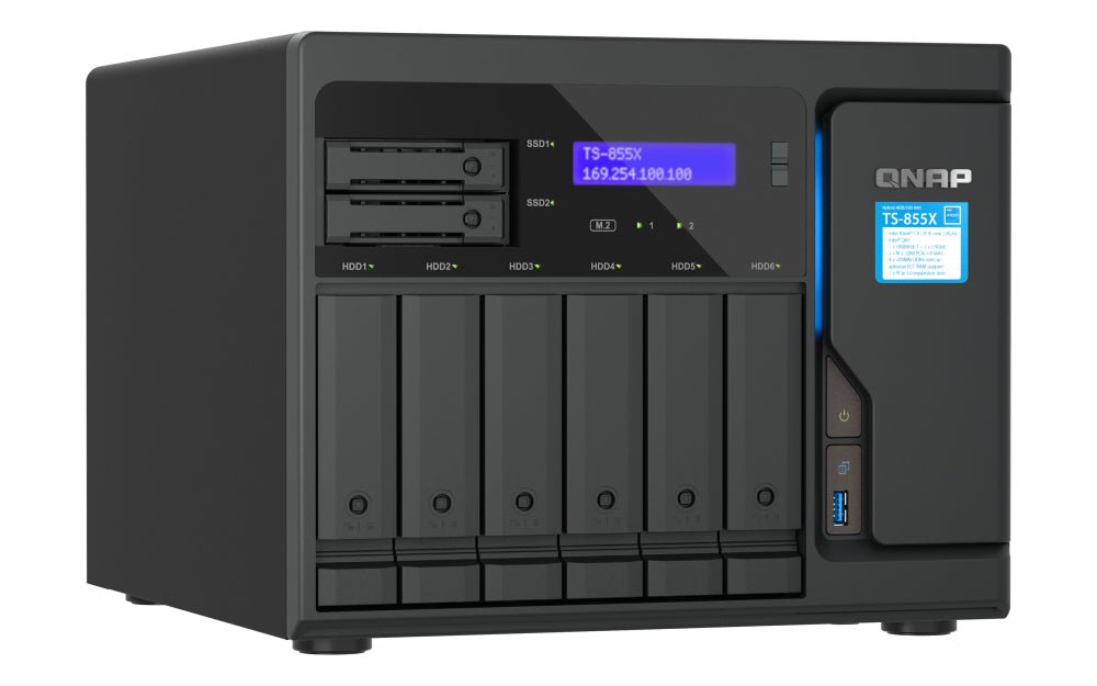 QNAP TS - 855X, NAS, Tower, Intel Atom®, C5125, 8 GB, DDR4 - IT - RESELL