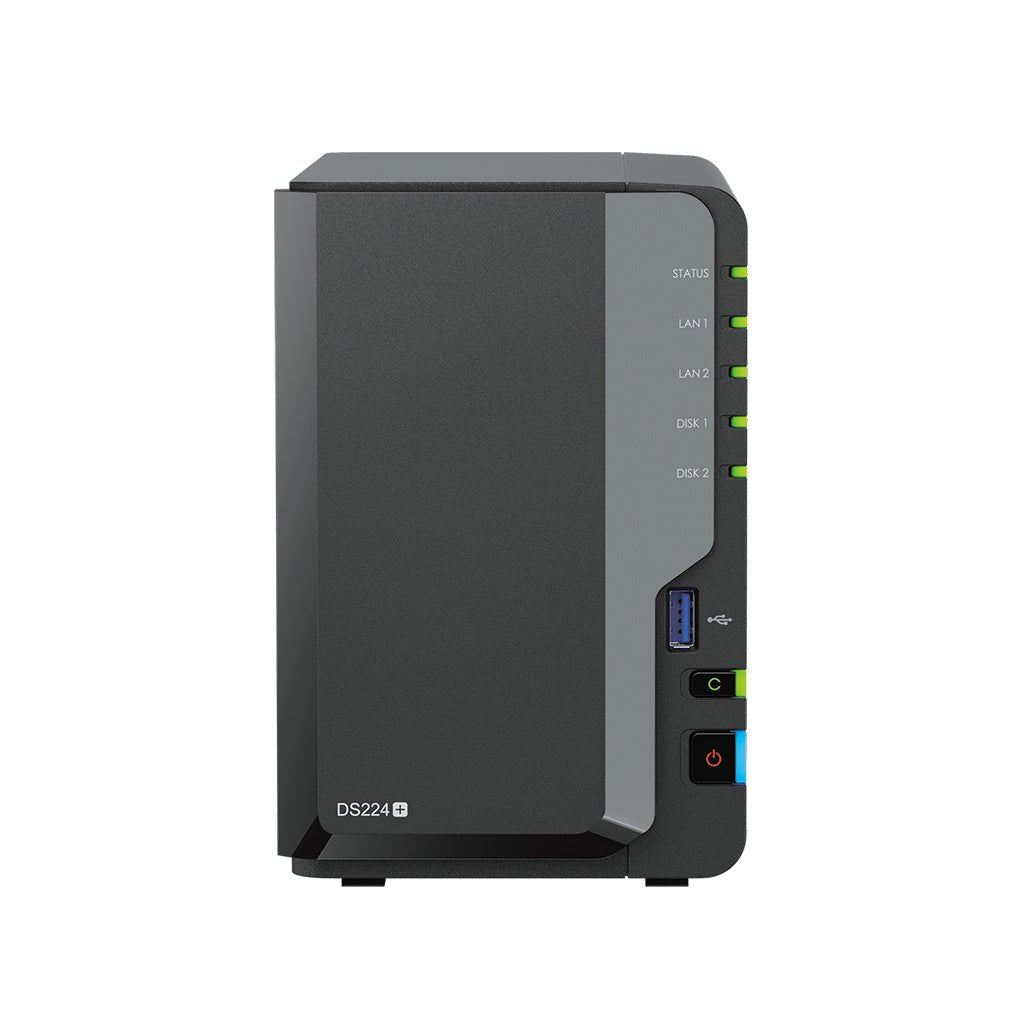 Synology DiskStation DS224+, NAS, Desktop, Intel® Celeron®, J4125, 2 GB, DDR4 - IT - RESELL