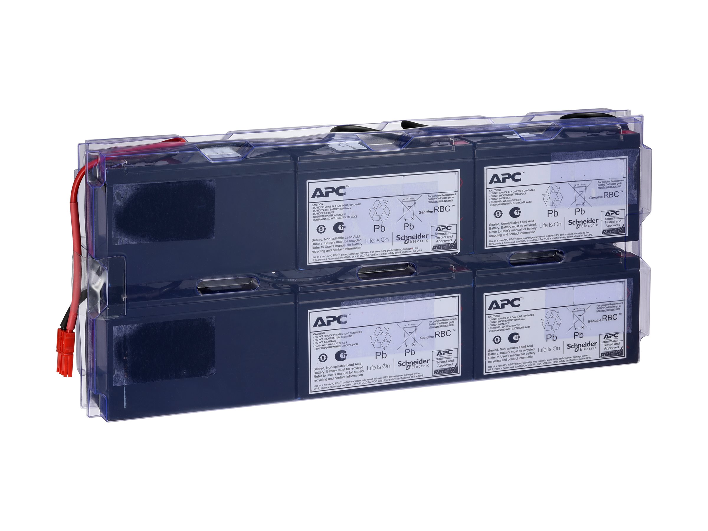 APCRBCV202 – APC UPS battery – 6 x battery – valve-regulated lead-acid (VRLA)