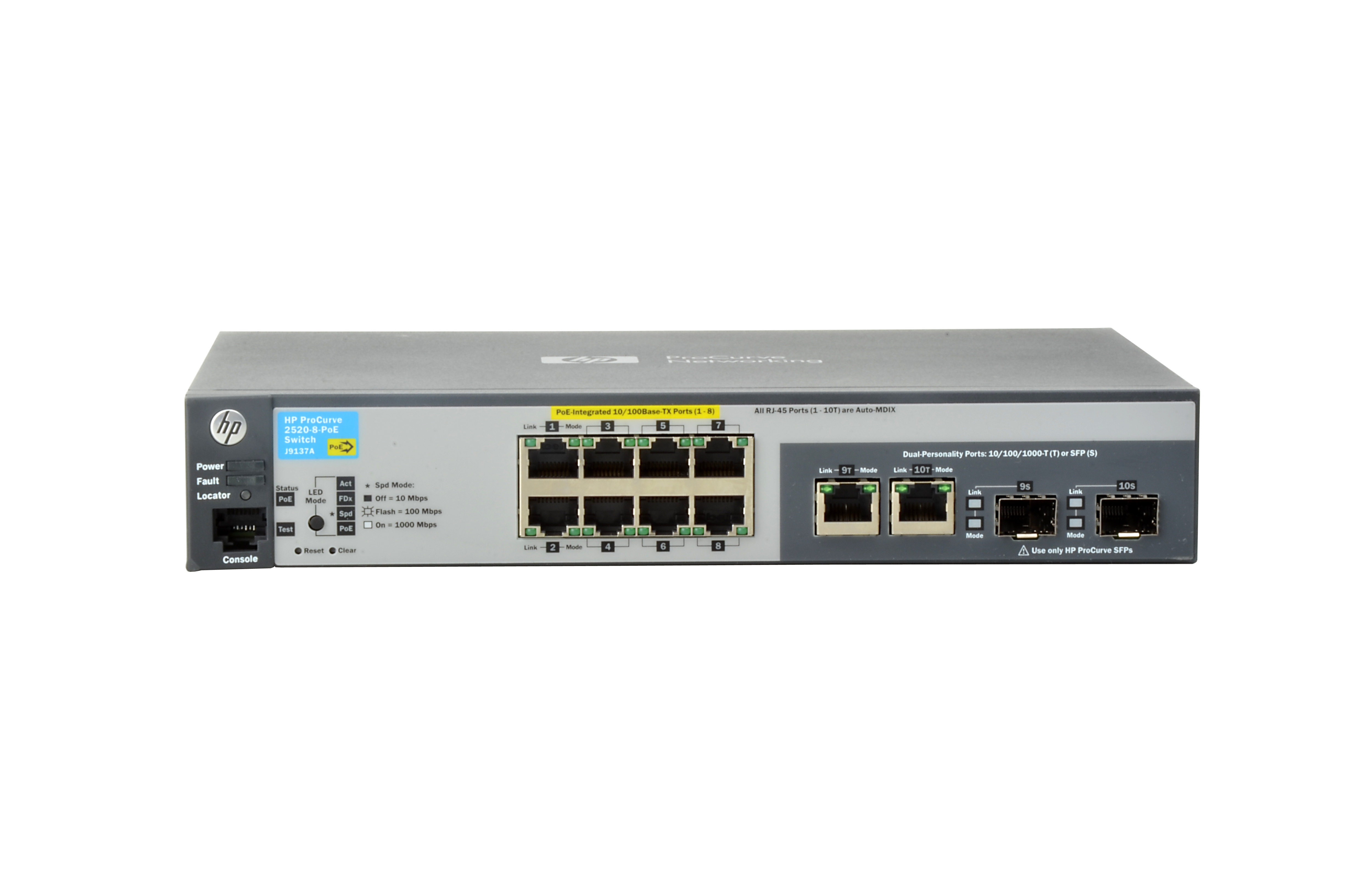 J9137A - Conmutador HPE - 8 puertos - Gestionado L2