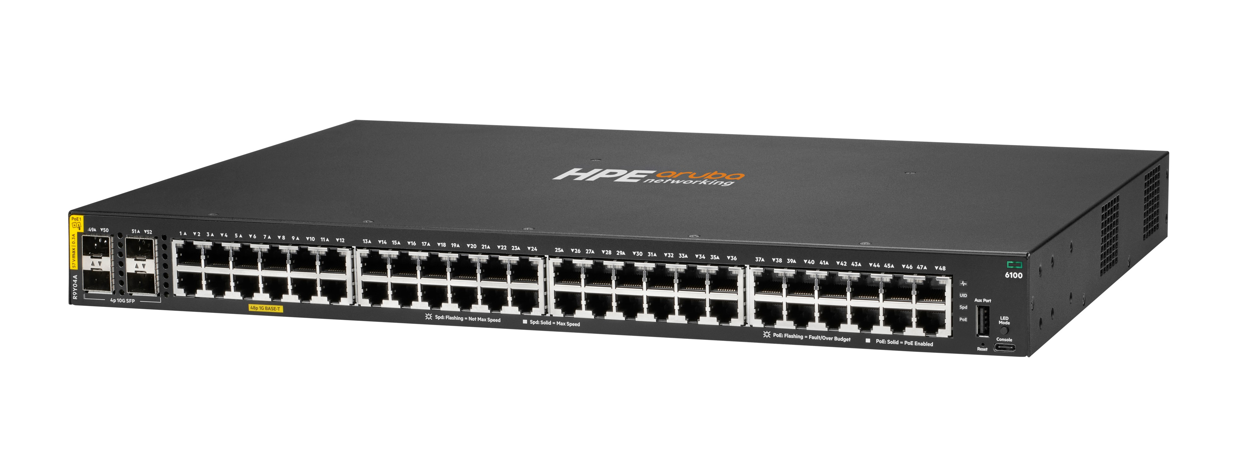 R9Y04A - Conmutador HPE Aruba CX 6100 - 48 puertos - Gestionado de capa 3 - PoE+