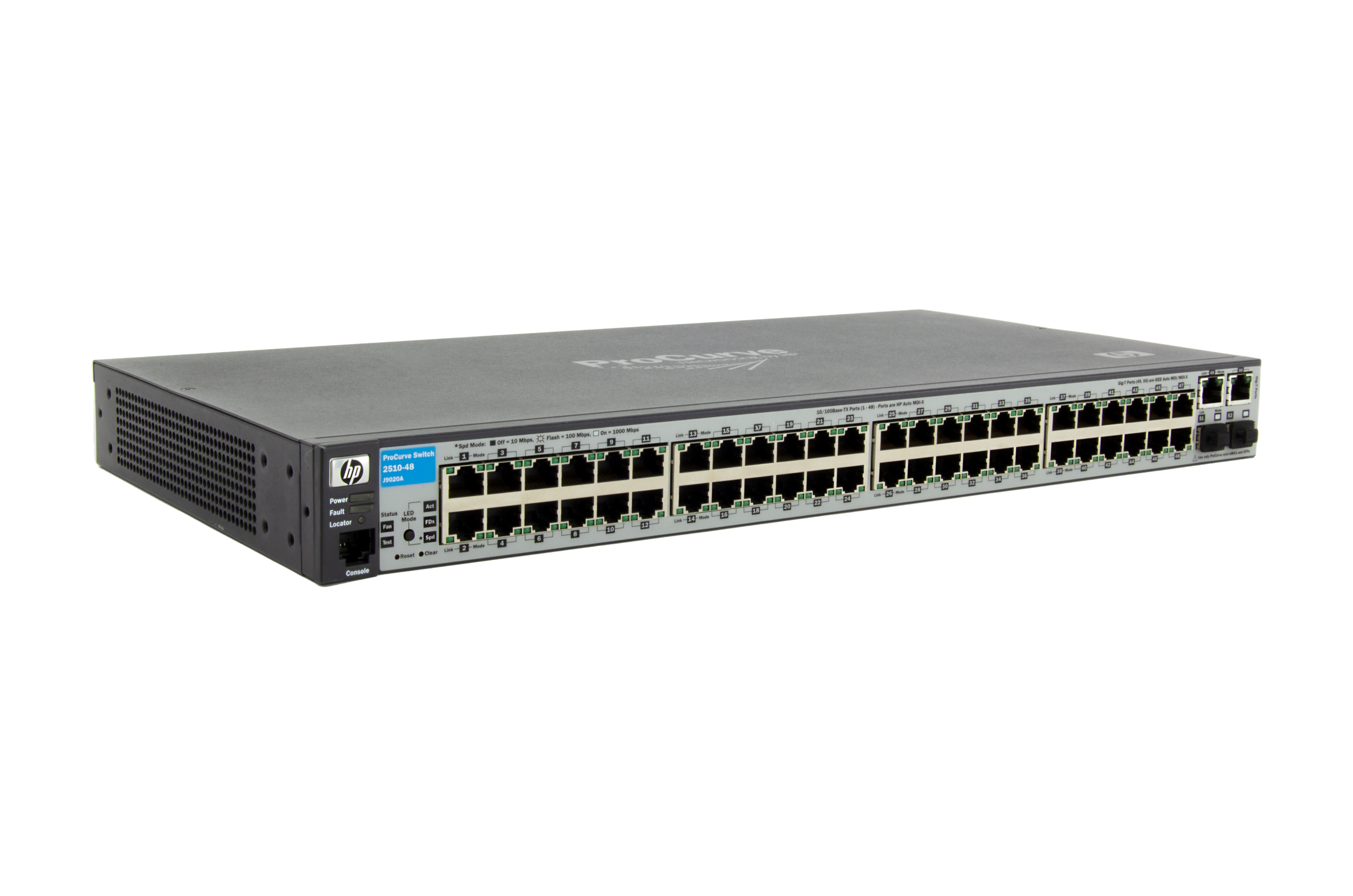 J9020A - HPE 2510-48 Switch - Switch - managed - 48 x 10/100 + 2 x Kombi-Gigabit-SFP