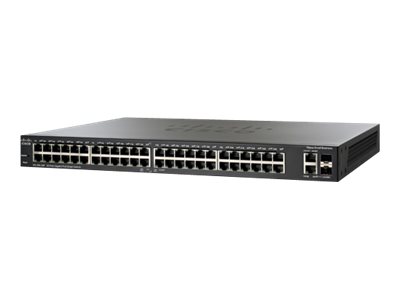 SLM2048PT-EU - Cisco Small Business Smart SG200-50P - Switch - managed - 48 x 10/100/1000 + 2 x Kombi-Gigabit-SFP - Desktop, an Rack montable - PoE (180 W)