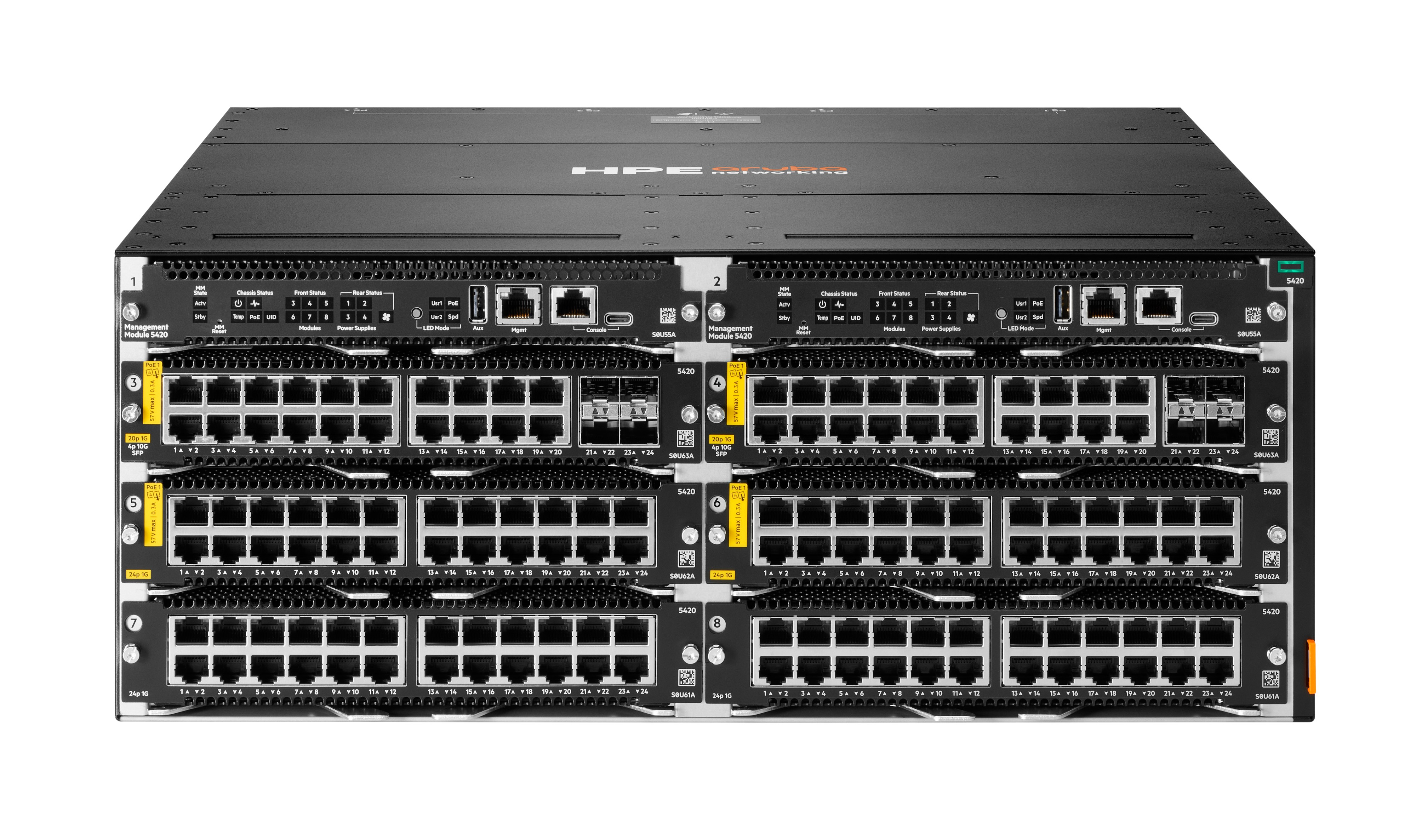 S0U68A - HPE Aruba Networking CX 5420 8-port SFP+ 1G/10G LRM modules