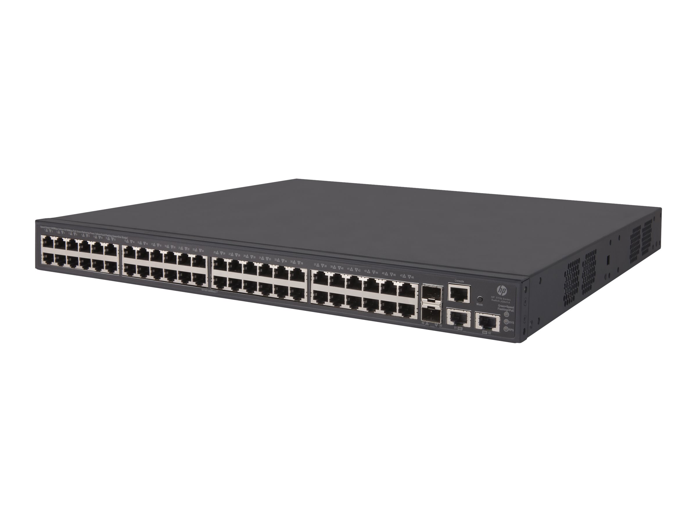 JG941A - HPE FlexNetwork 5130-48G-PoE+-2SFP+-2XGT (370W)