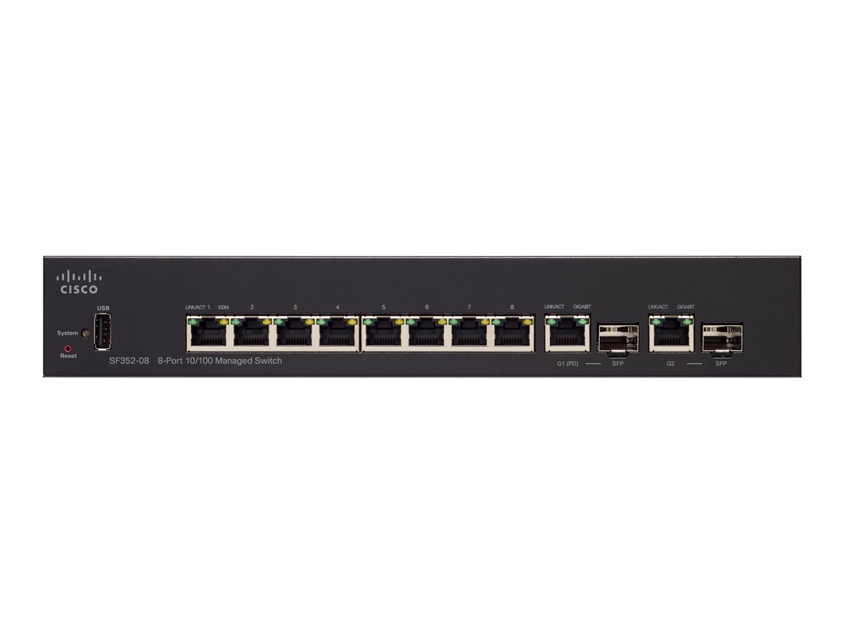 SF352-08-K9-EU - Commutateur Cisco Business 350 - 8 ports - Géré L3