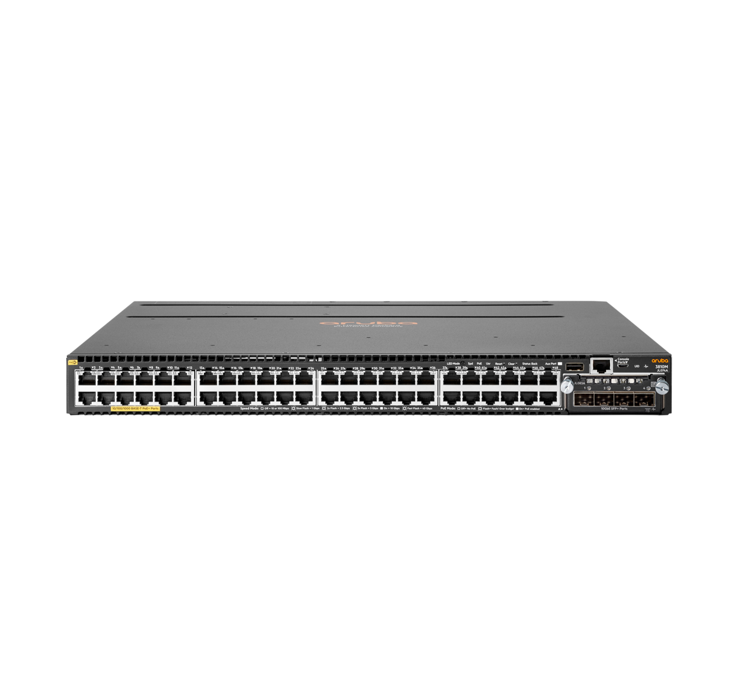 JL429A - HPE Aruba 3810M 48G PoE+ 4SFP+ Switch, L3 managed, 48x 10/100/1000, 1050W