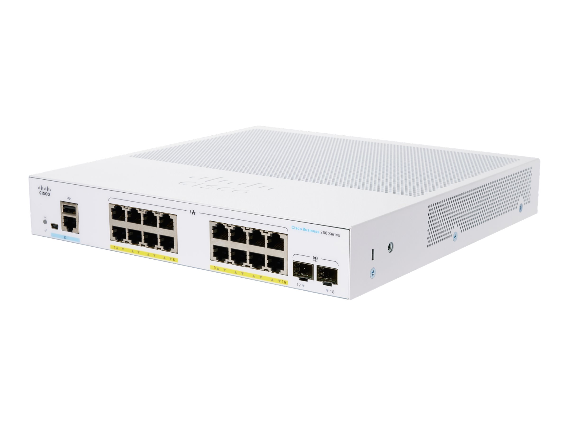 CBS250-16P-2G-EU - Cisco Business 250 Switch L3 Smart 16x 10/100/1000 PoE+