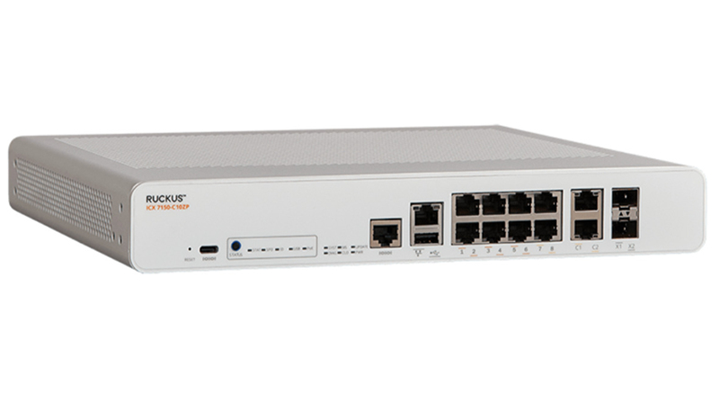 ICX7150-C10ZP-2X10GR - Ruckus ICX 7150-C10ZP - Compact - Switch - L3 - managed - 2 x 100/1000/2.5G/5G/10GBase-T (PoH)