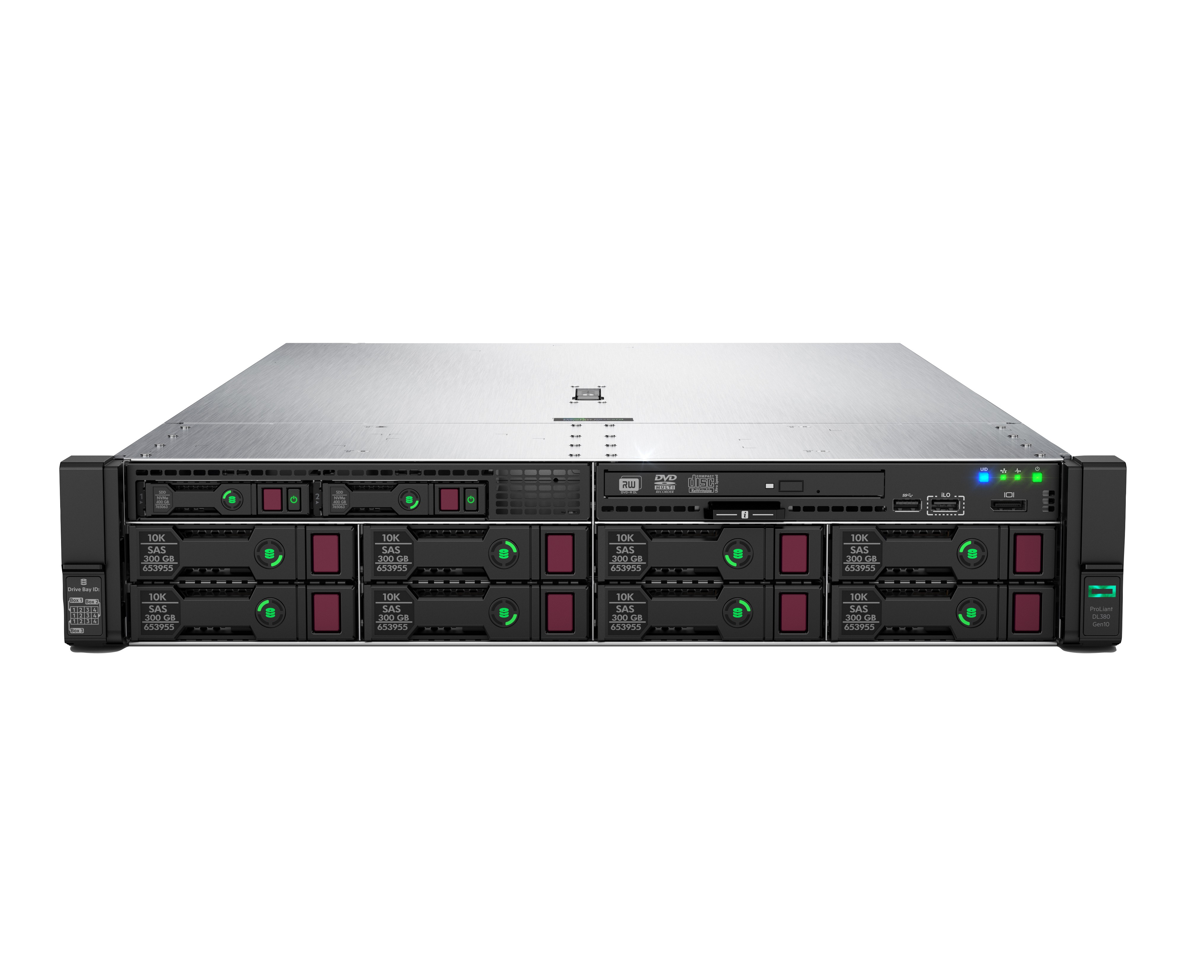 P24844-B21 - HPE ProLiant DL380 Gen10 SMB Networking Choice - Server - Rack-Montage - 2U - de doble procesador - 1 x Xeon Gold 5218R / 2.1 GHz - RAM 32 GB - SATA/SAS - Hot-Swap 6.4 cm (2.5")