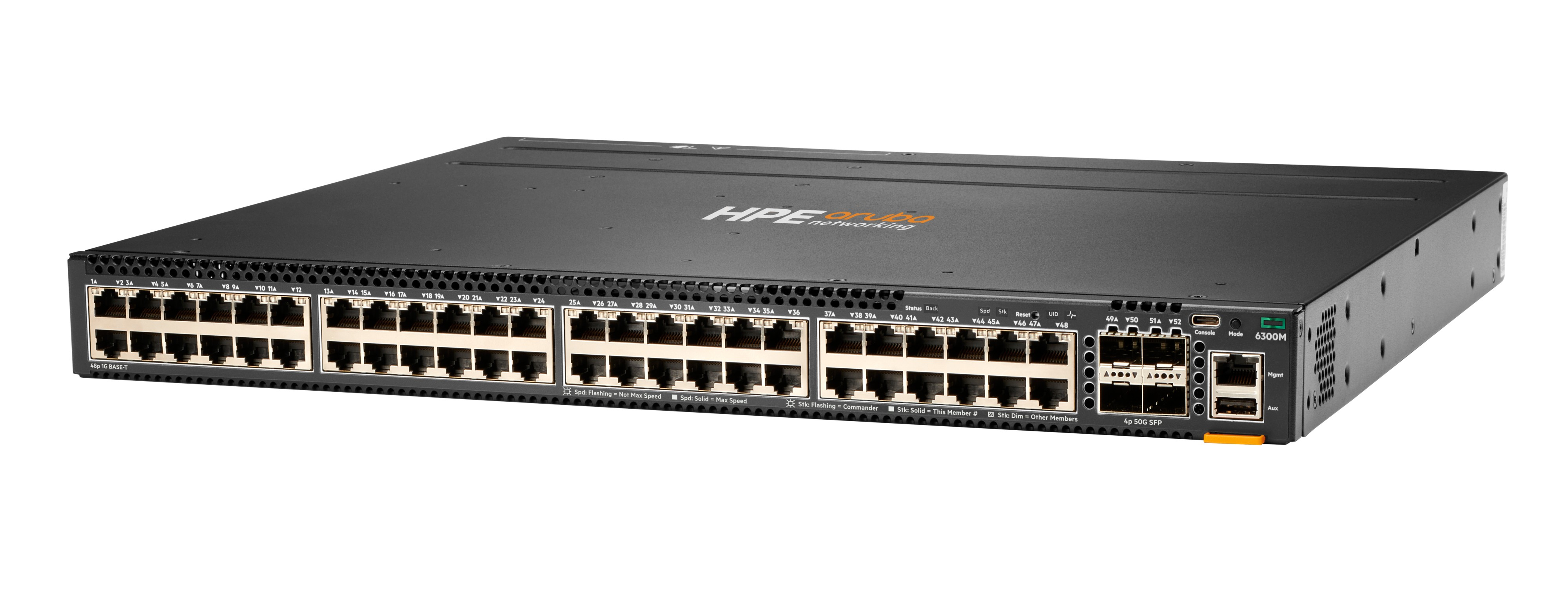 JL663A - Conmutador HPE Aruba CX 6300 - 48 puertos - Gestionado de capa 3 - PoE+
