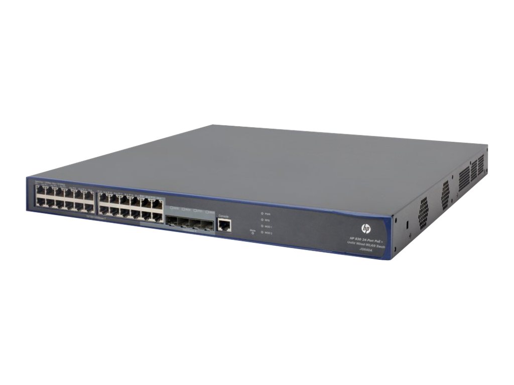 JG640A - HPE 830 24-Port PoE+ Unified Wired-WLAN Switch - Switch - managed - 24 x 10/100/1000 (PoE+)