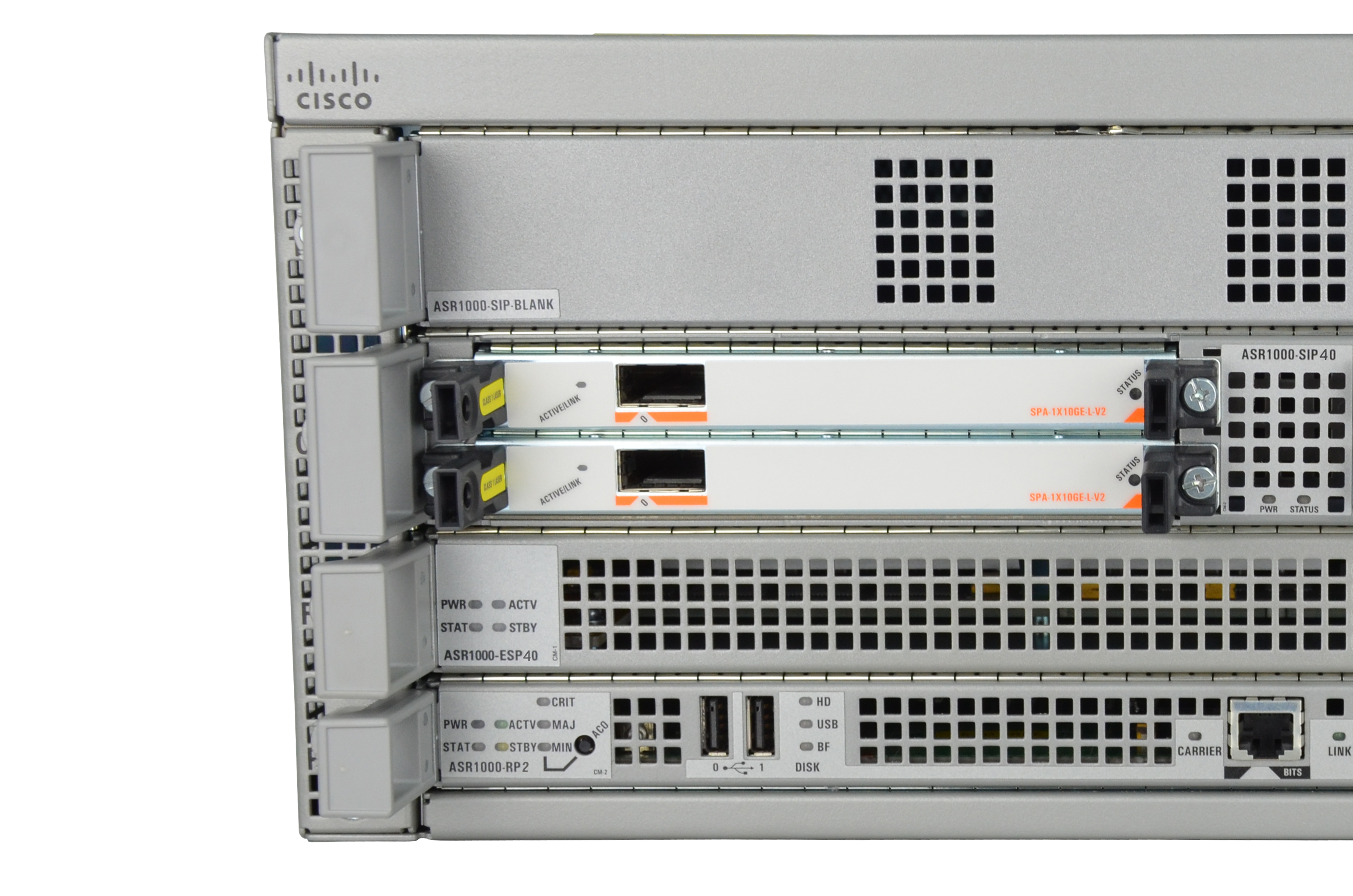 ASR1004-40G-NB - Paquete de routers Cisco ASR 1004, flujo de aire de delante hacia atrás