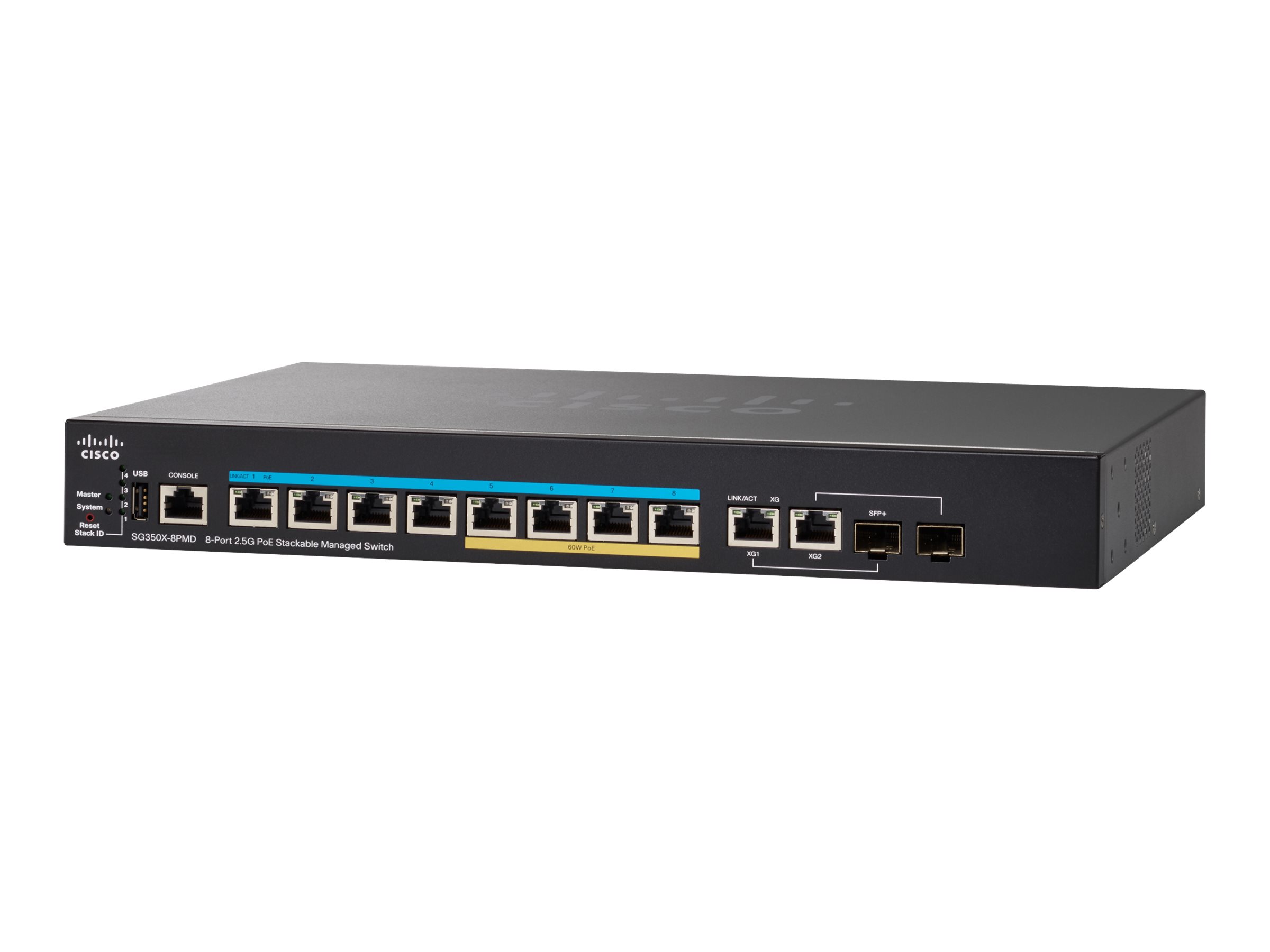 SG350X-8PMD-K9-EU - Cisco SB Switch, managed, 8x 10/100/1000/2.5G (PoE+)