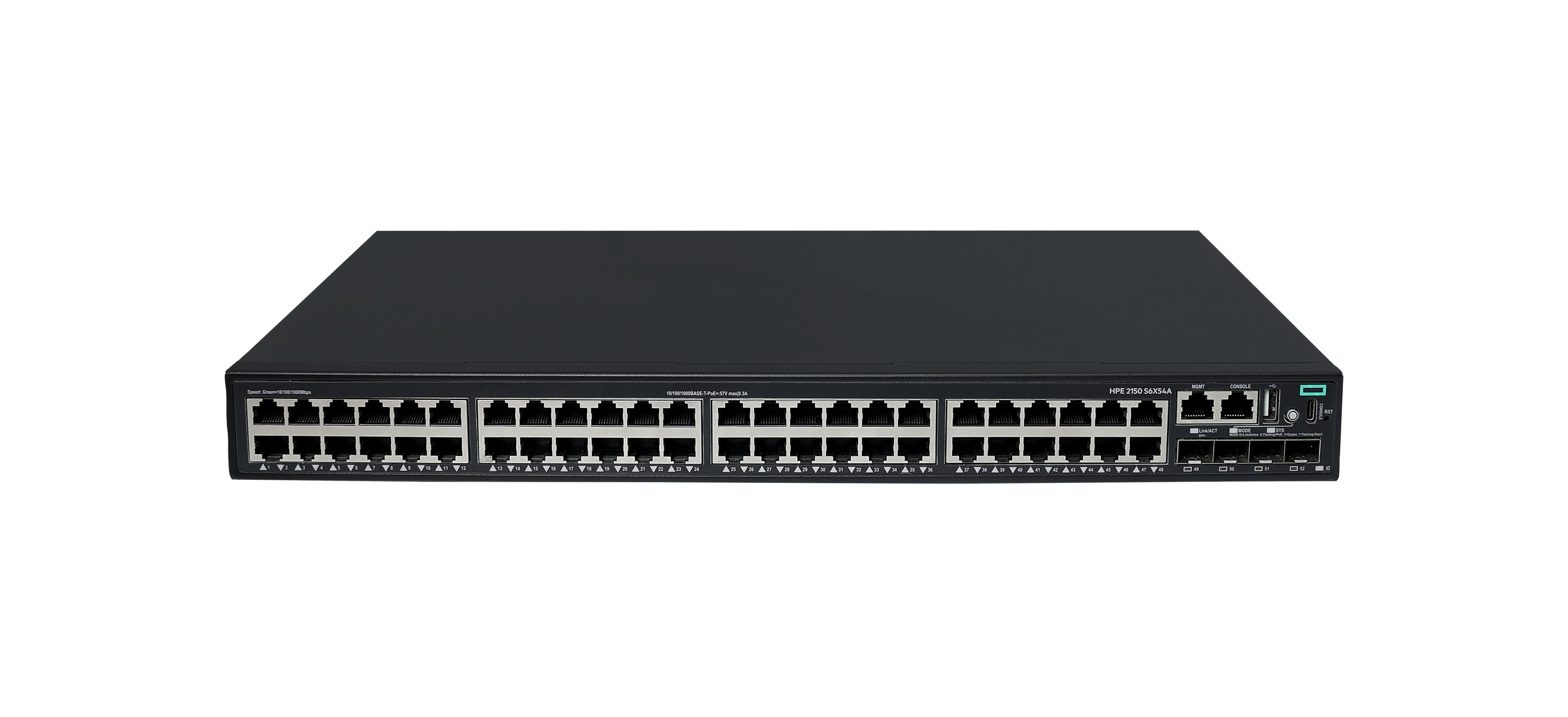S6X54A - HPE Networking Comware 5150L 48p 10M/100M/1G PoE+ 4p SFP+ 1G/10G 770W Switch - Switch - L3 - managed - 48 x 10/100/1000Base-T (PoE+)