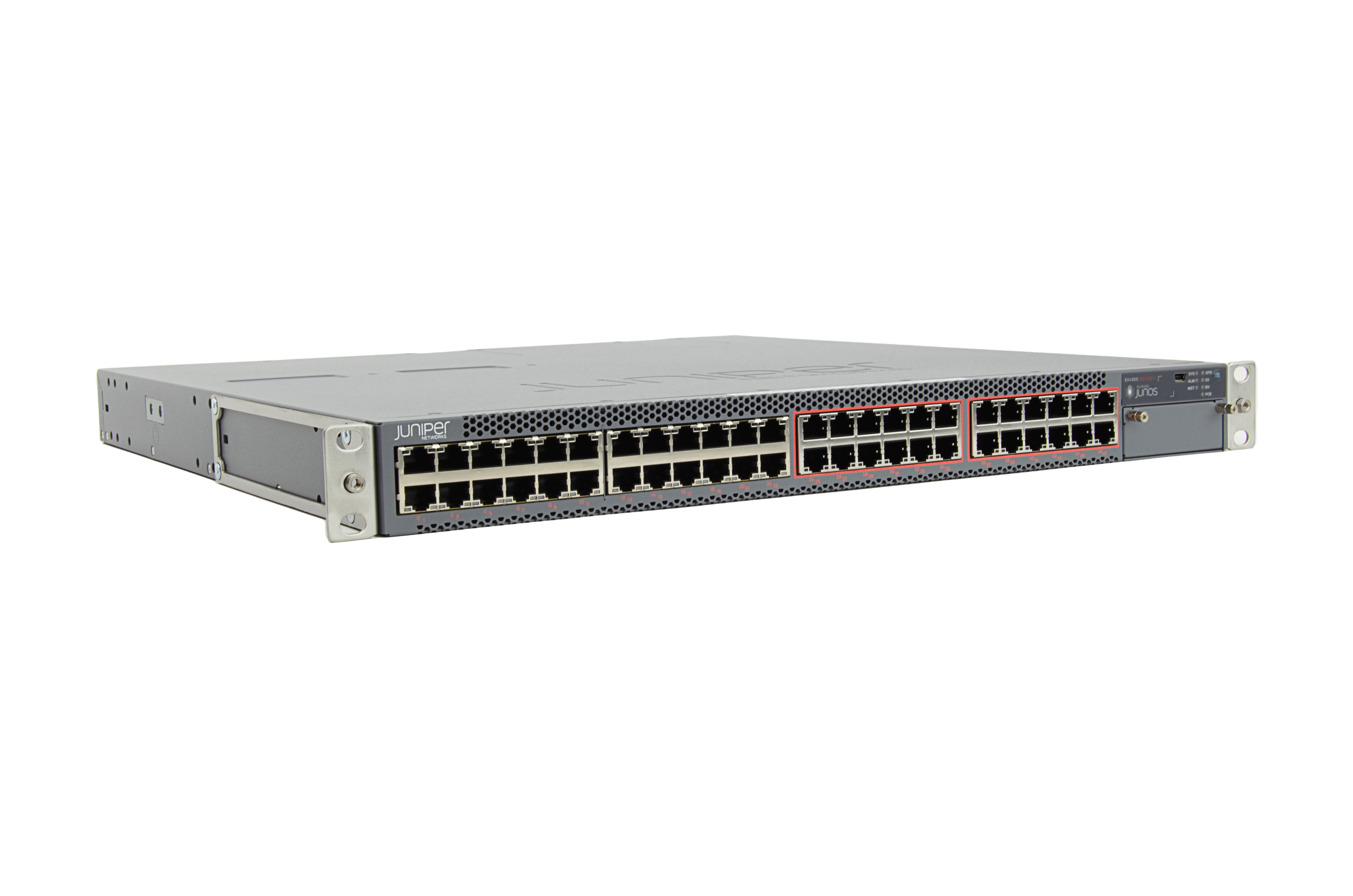EX4300-48MP - Juniper EX Series EX4300-48MP - Switch - L3 - managed - 24 x 10/100/1000 + 24 x 100/1000/2.5G/5G/10GBase-T (PoE++)