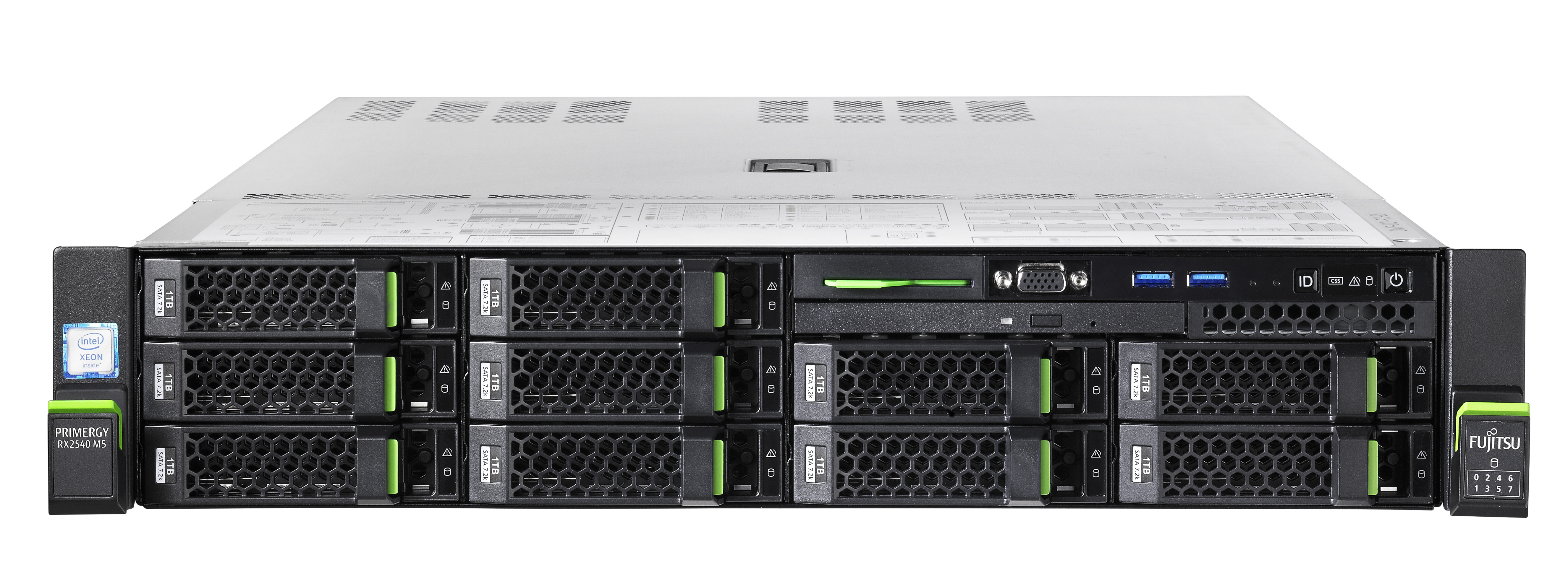 VFY:T1313SC310IN - Fsas Technologies Fujitsu PRIMERGY TX1310 M3 - Server - Tower - 1-Weg - 1 x Xeon E3-1245V6 / 3.7 GHz - RAM 16 GB - SATA - no Hot-Swap-capaz 8.9 cm (3.5")