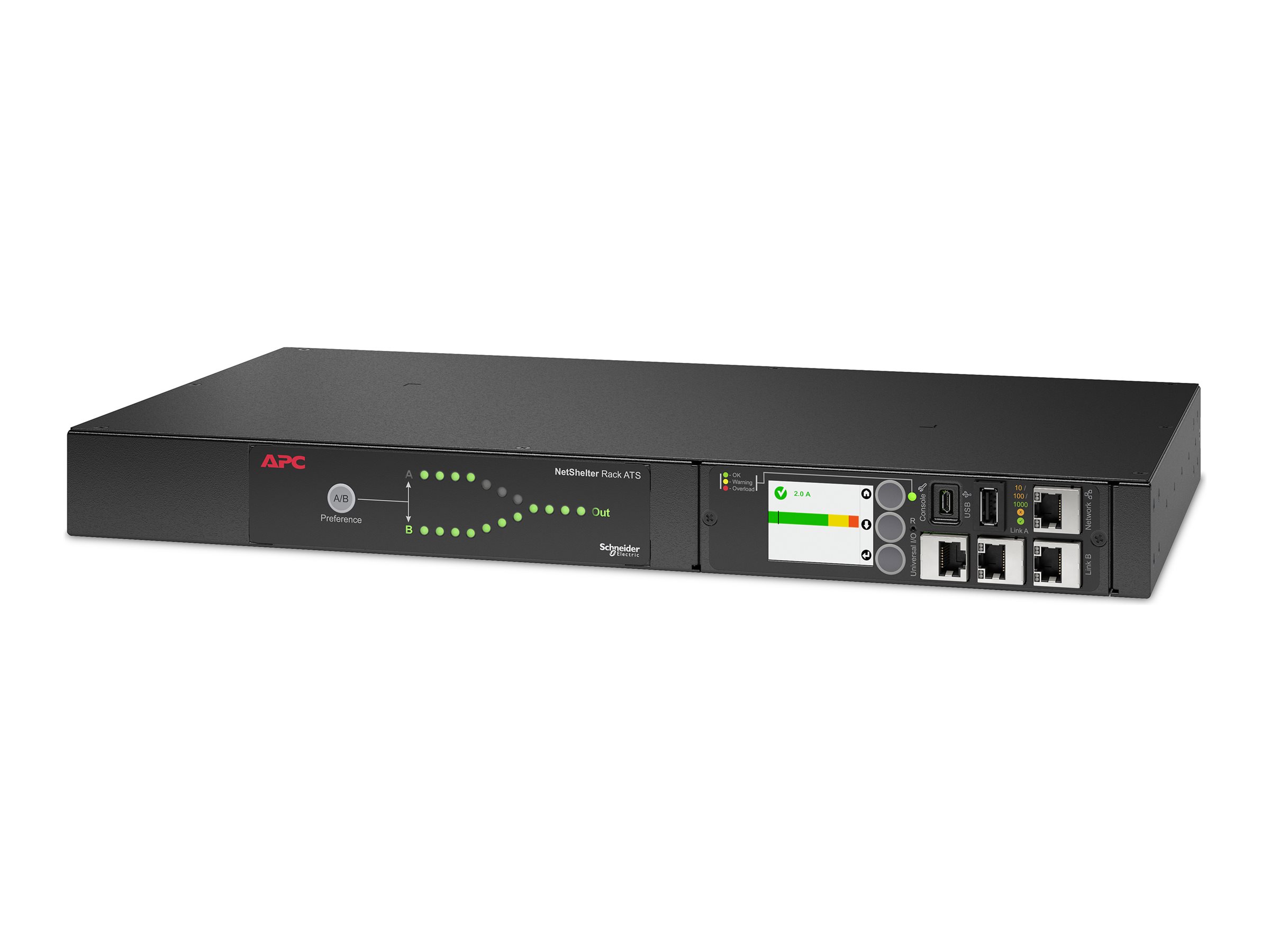 AP4450A – APC Netshelter Rack Automatic Transfer Switch AP4450A – Redundant switch (rack-mountable)