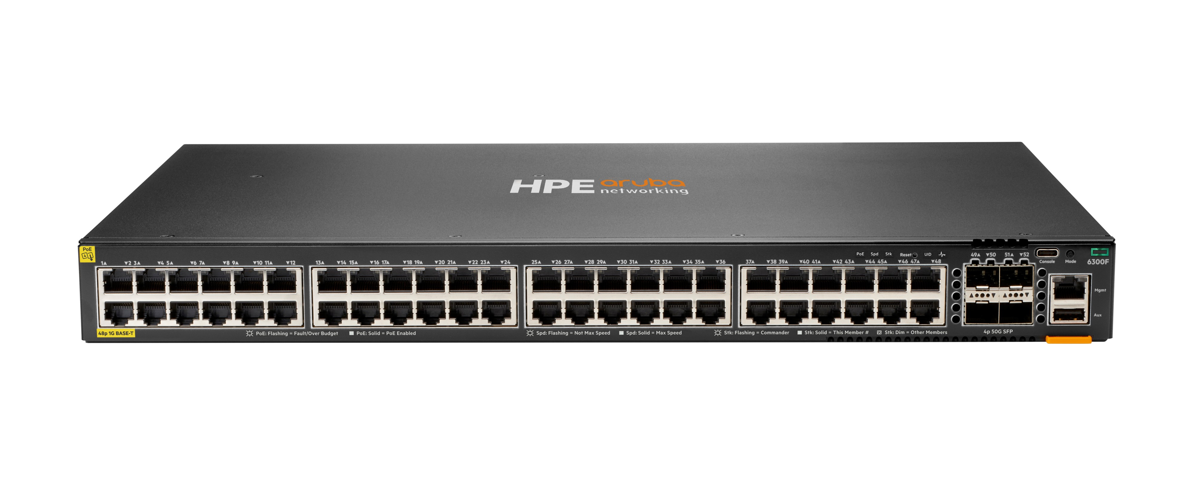 S0G95A - HPE Aruba CX 6300F - Switch - solo montaje horizontal en superficie - L3 - managed - 48 x 10/100/1000 (PoE+)