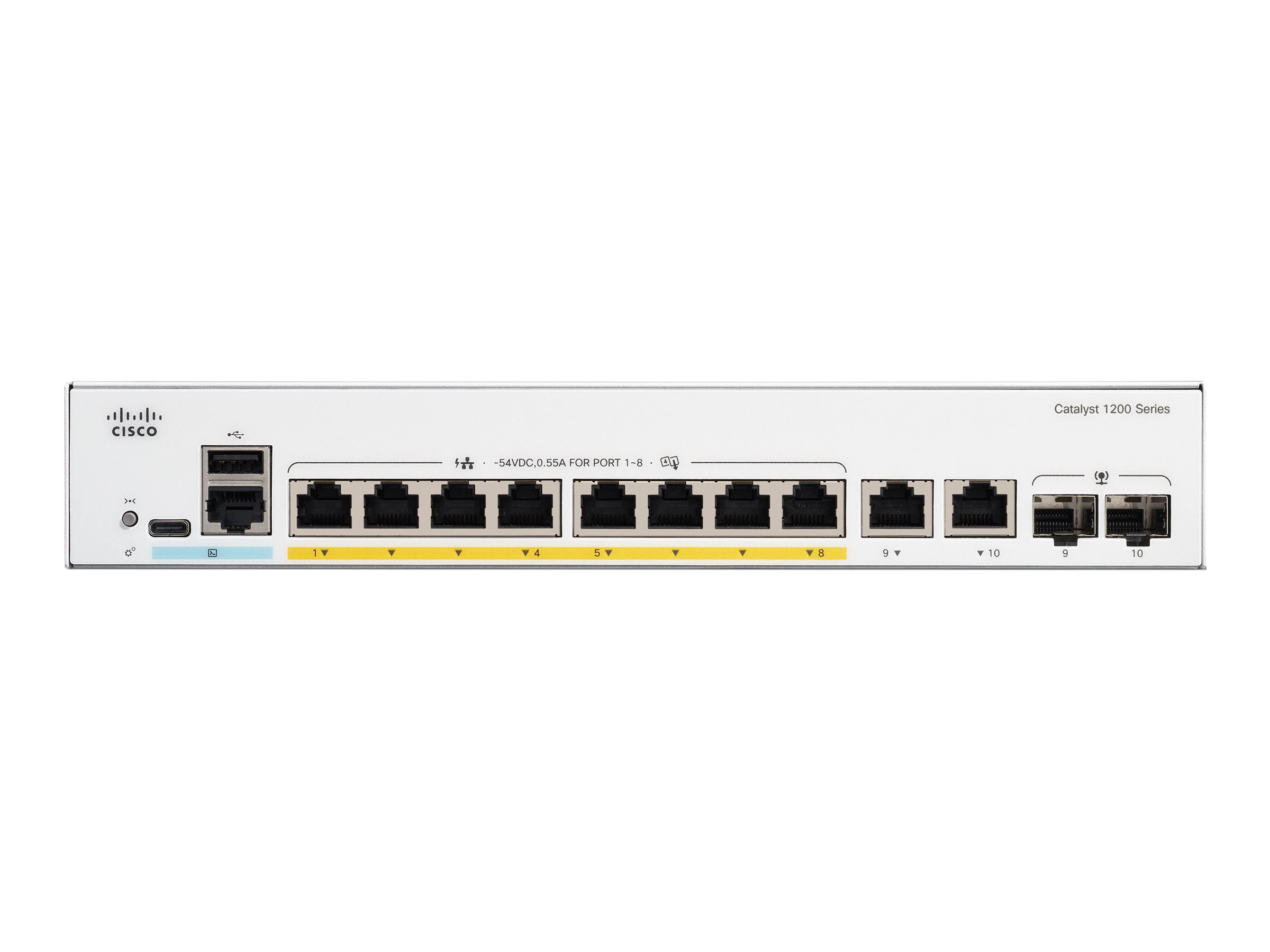 C1200-8FP-2G - Conmutador Cisco Catalyst 1200 - 8 puertos - Gestionado L3 - PoE+