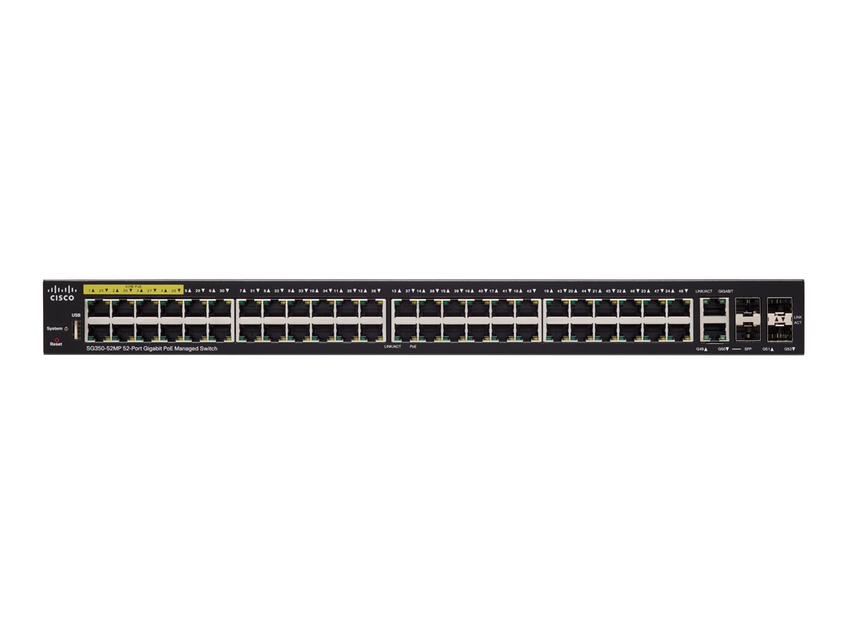 SG350-52MP-K9-EU - Commutateur Cisco Business 350 - 52 ports - Géré L3 - PoE+