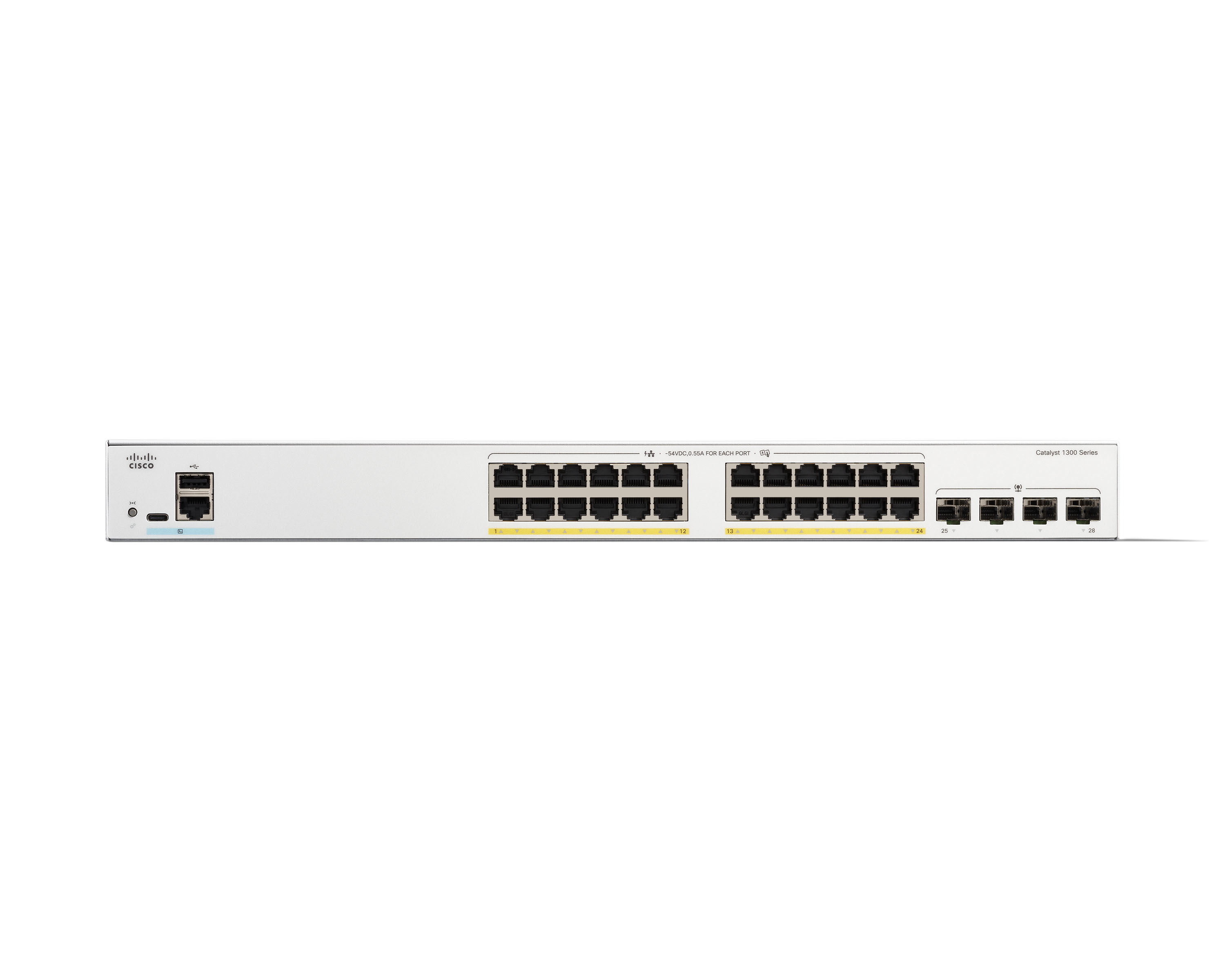 C1300-24P-4G - Conmutador Cisco Catalyst 1300 - 24 puertos - Gestionado de capa 3 - PoE+