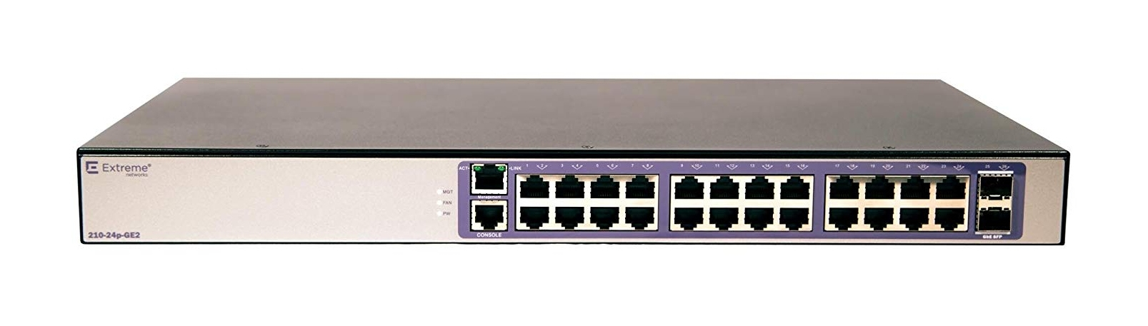 16569 - Extreme Networks ExtremeSwitching 210 Series 210-24p-GE2 - Switch - managed - 24 x 10/100/1000 (PoE+)