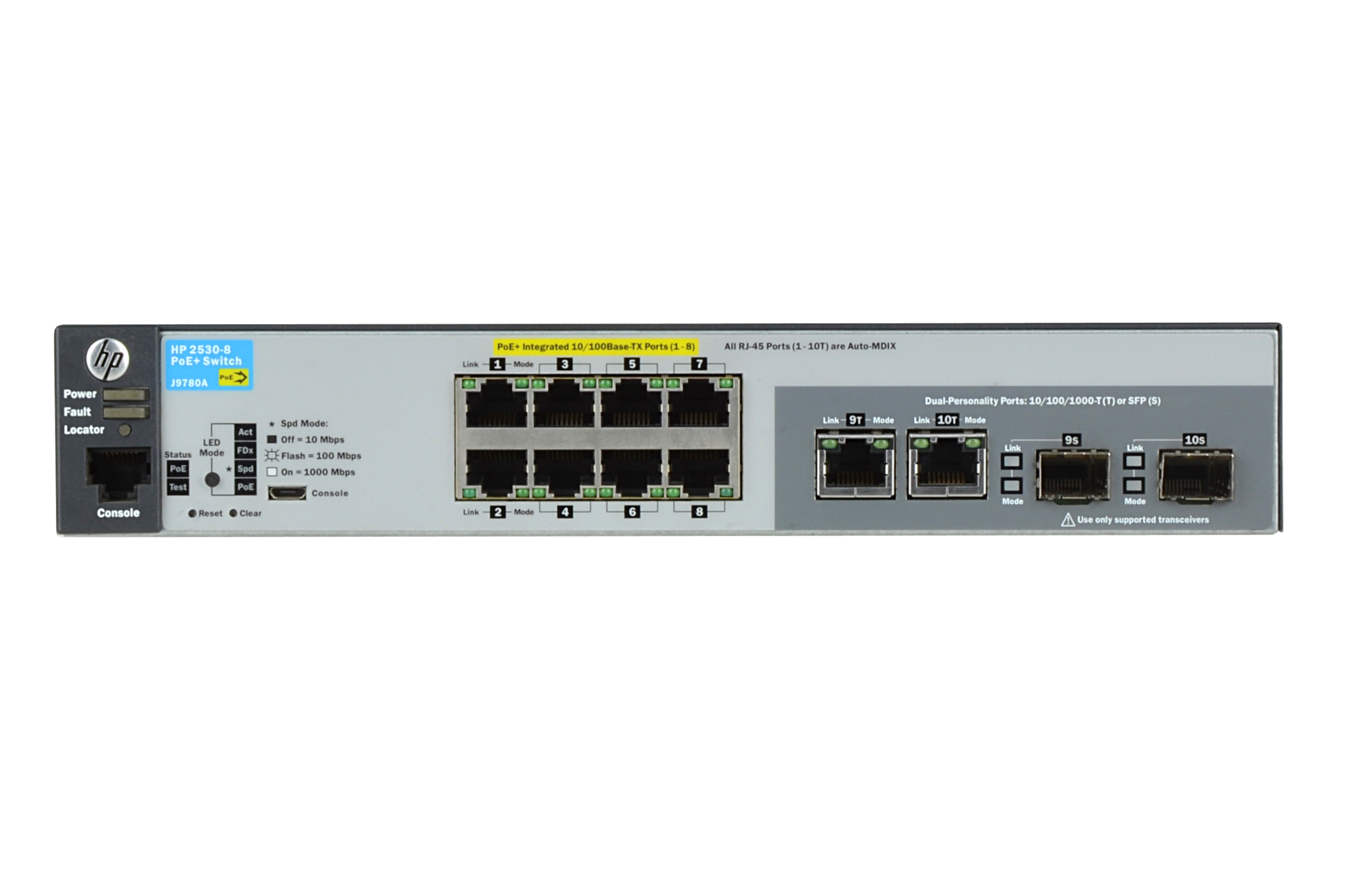 J9780A - Switch HPE Aruba 2530 - 8 puertos - Gestionado de capa 2