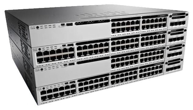 WS-C3850-24P-E - Cisco Catalyst 3850 Switch, L3 managed, 24x 10/100/1000 PoE+