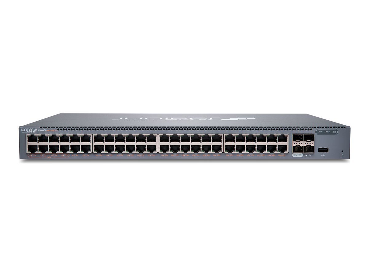 EX4000-48MP - Juniper EX Series EX4000-48MP - Switch - L3 - managed - 8 x 100/1000/2.5G Base-T + 40 x 10/100/1000 (PoE++)
